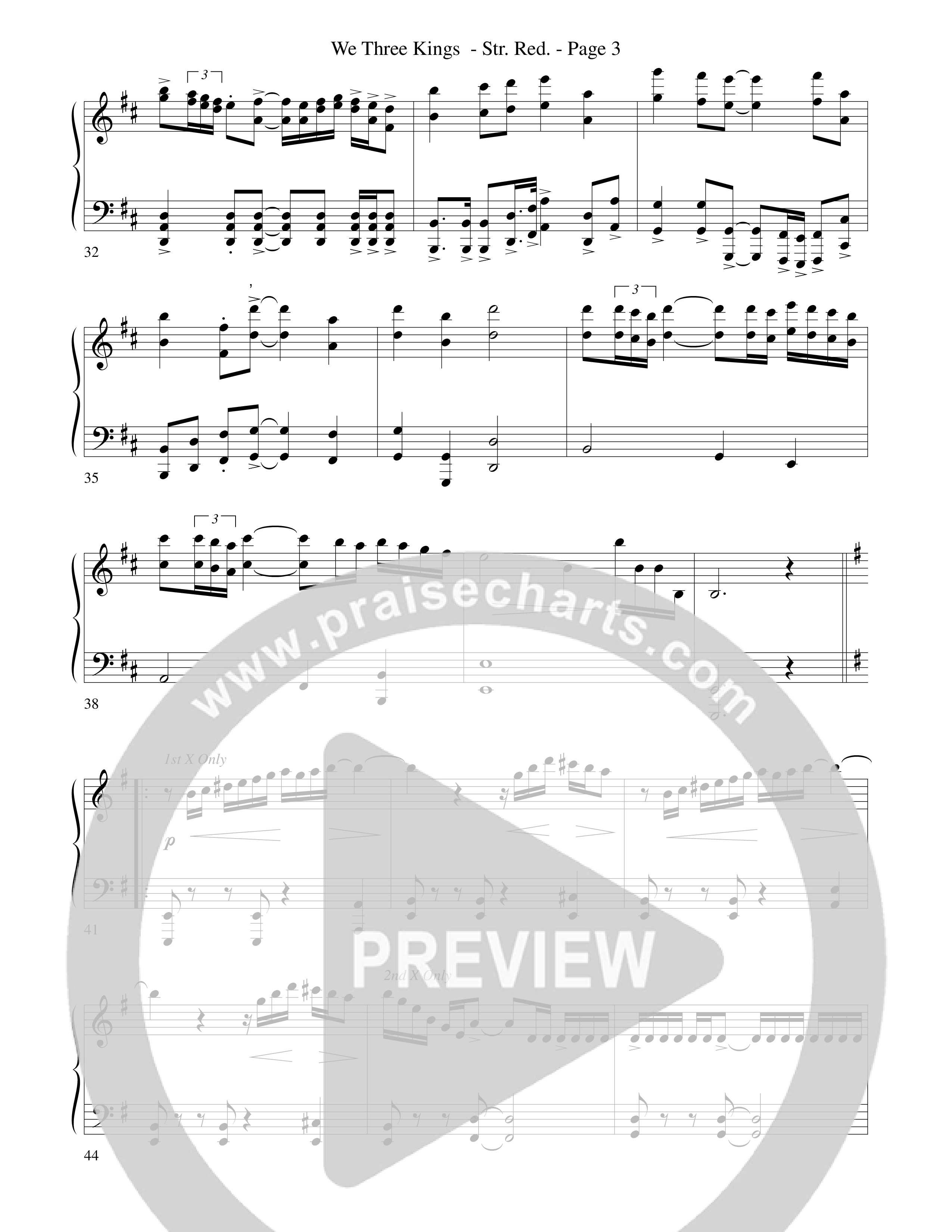 We Three Kings String Reduction (Word Music Choral / Arr. David Hamilton)