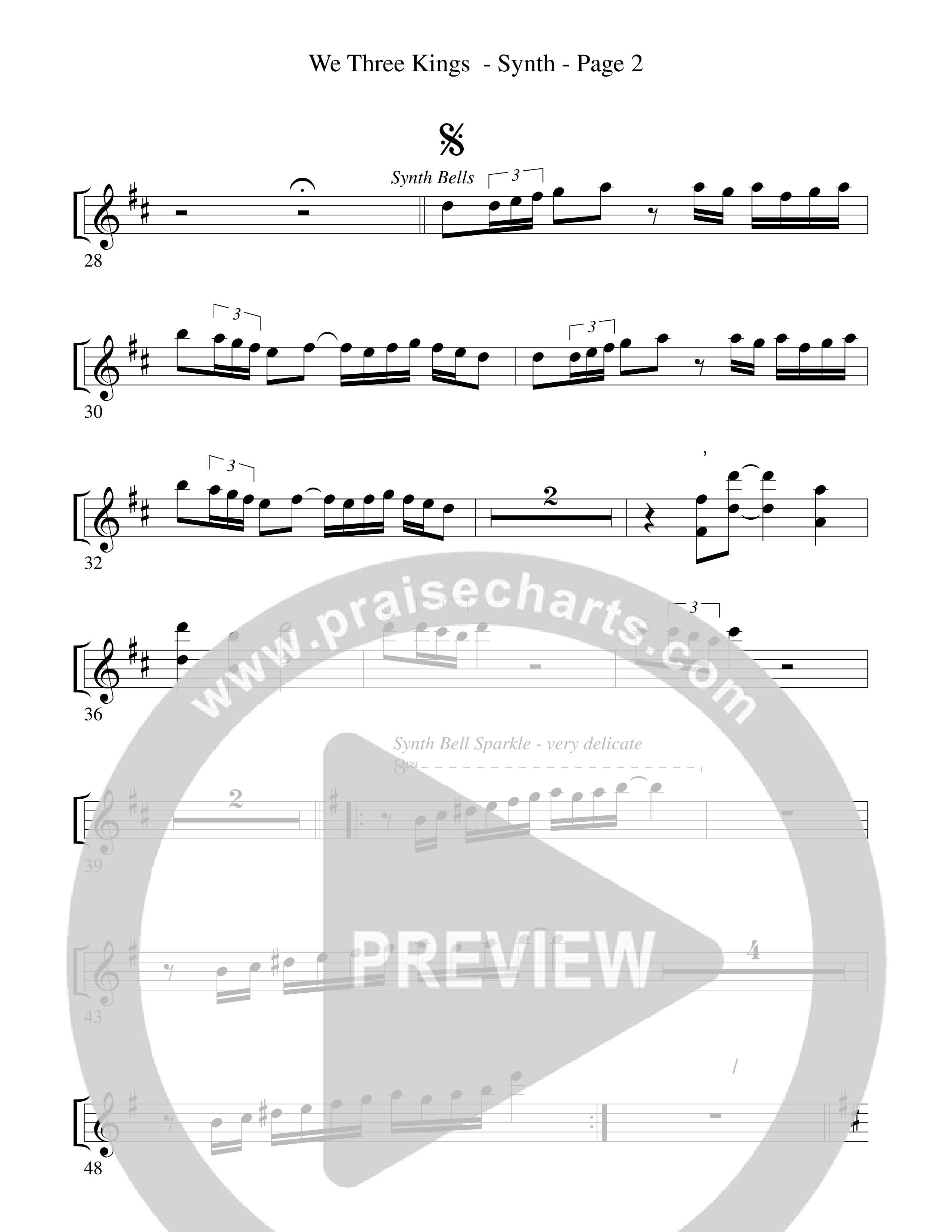 We Three Kings Synth (Word Music Choral / Arr. David Hamilton)