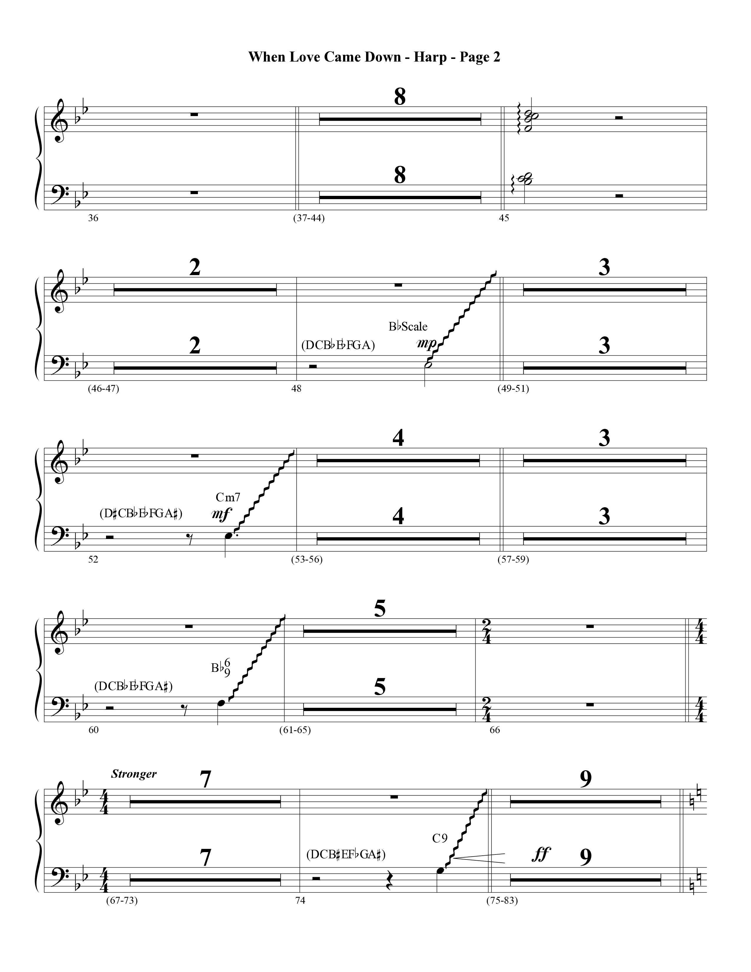 When Love Came Down (Choral Anthem SATB) Harp (Word Music Choral / Arr. Lari Goss)