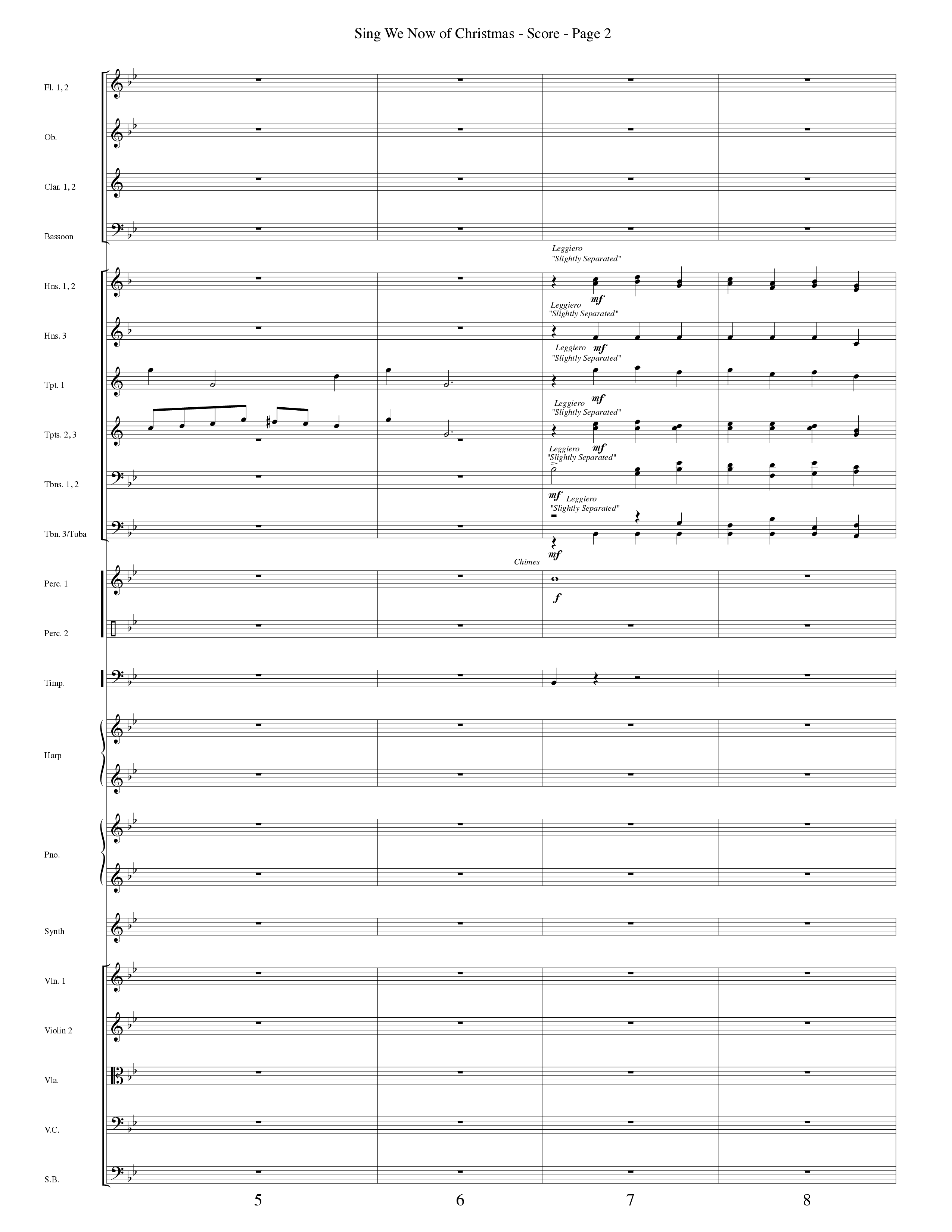 Sing We Now Of Christmas (Instrumental) Orchestration (Word Music Choral / Arr. David Hamilton)