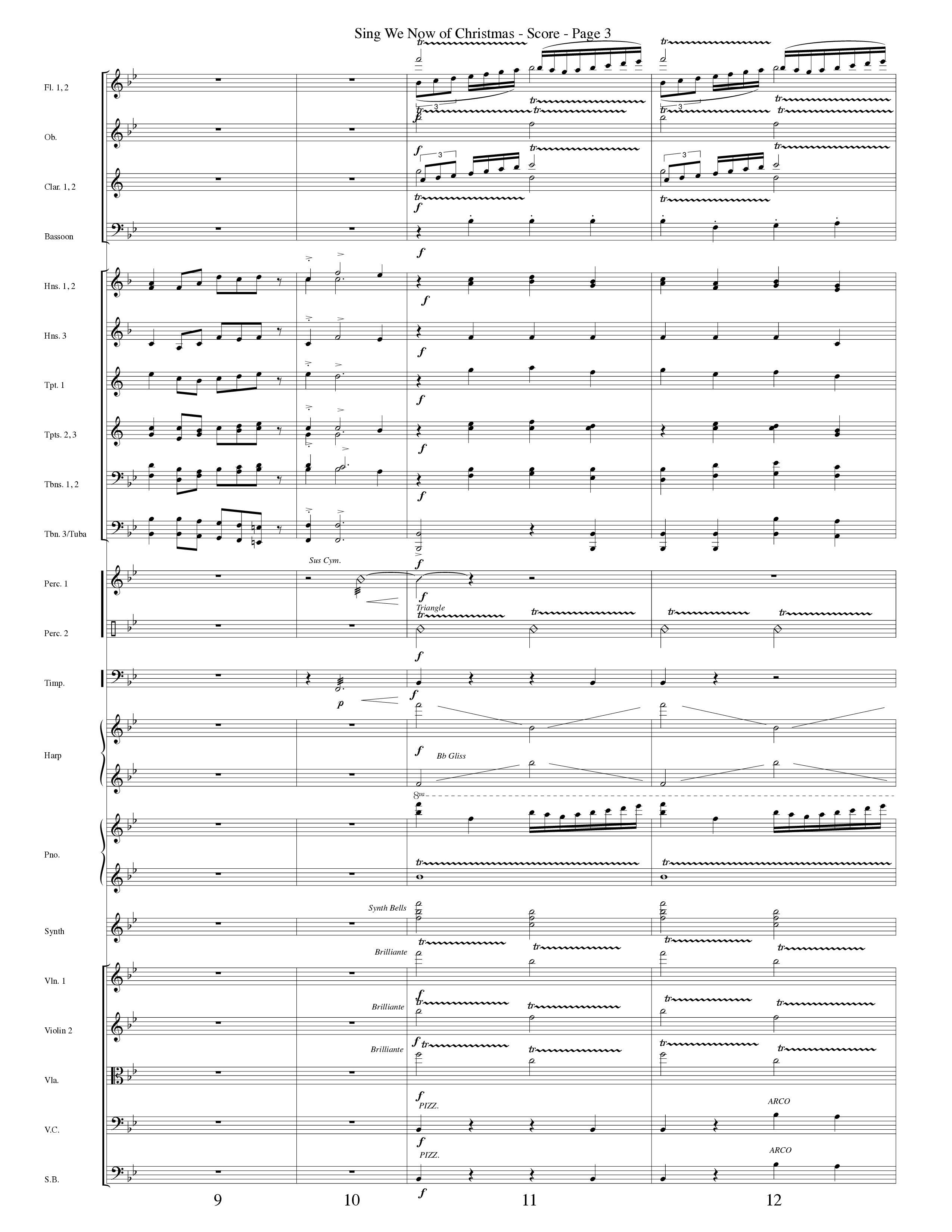 Sing We Now Of Christmas (Instrumental) Orchestration (Word Music Choral / Arr. David Hamilton)