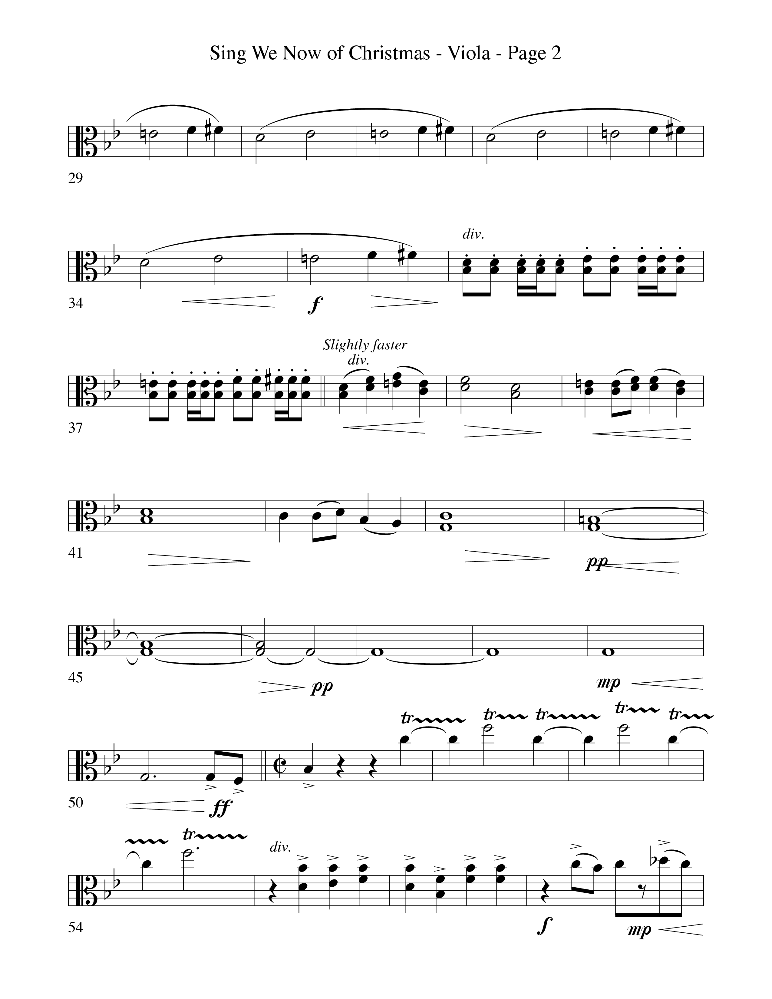 Sing We Now Of Christmas (Instrumental) Viola (Word Music Choral / Arr. David Hamilton)