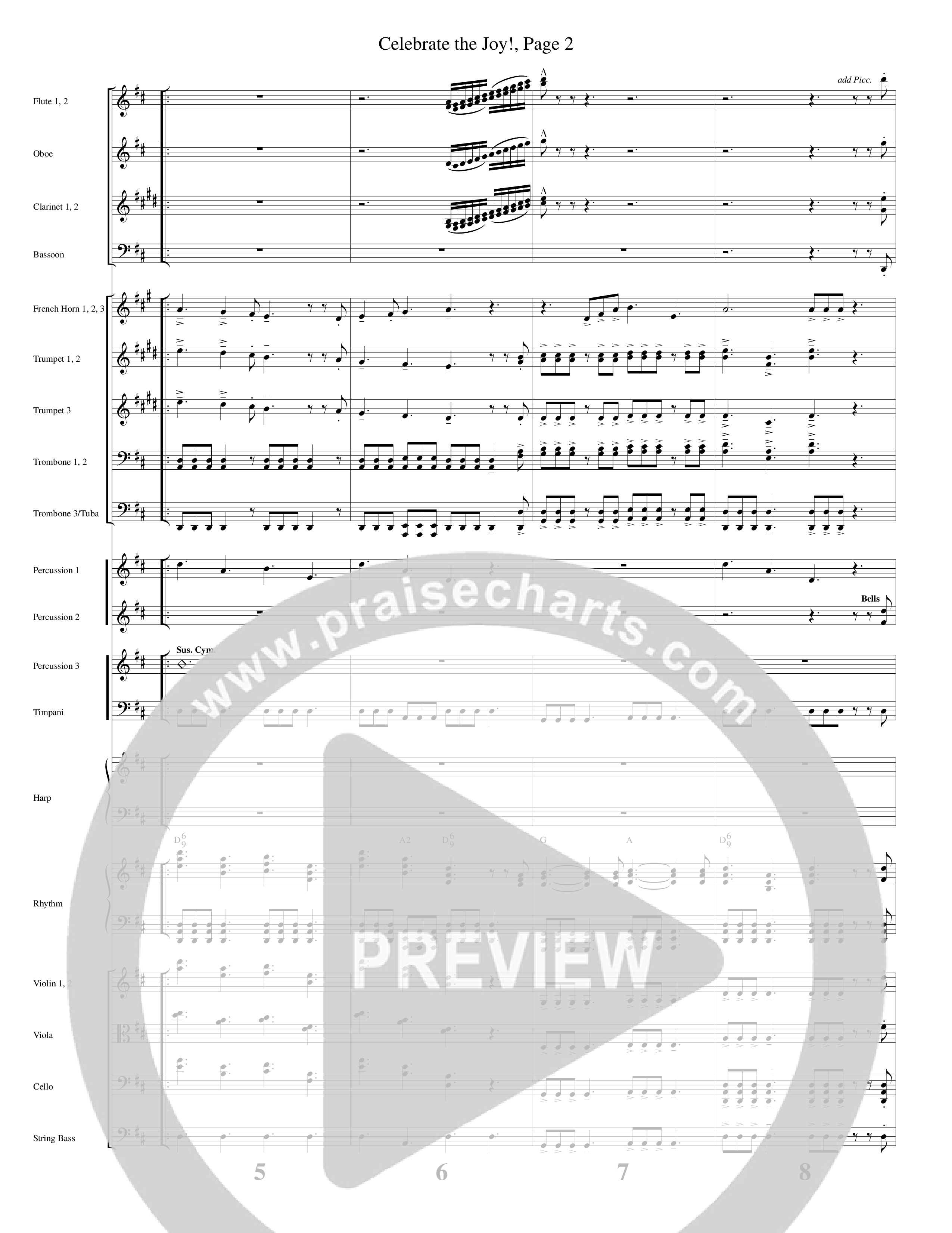 Celebrate The Joy (Instrumental) Orchestration (Word Music Choral / Arr. David Clydesdale)