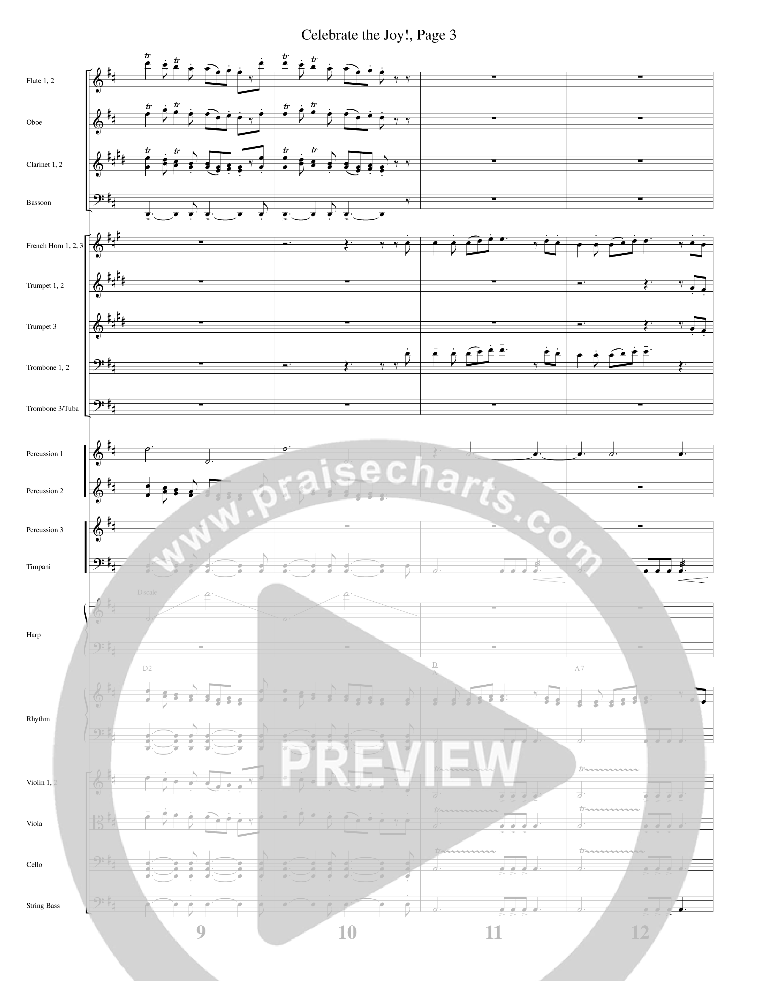 Celebrate The Joy (Instrumental) Orchestration (Word Music Choral / Arr. David Clydesdale)