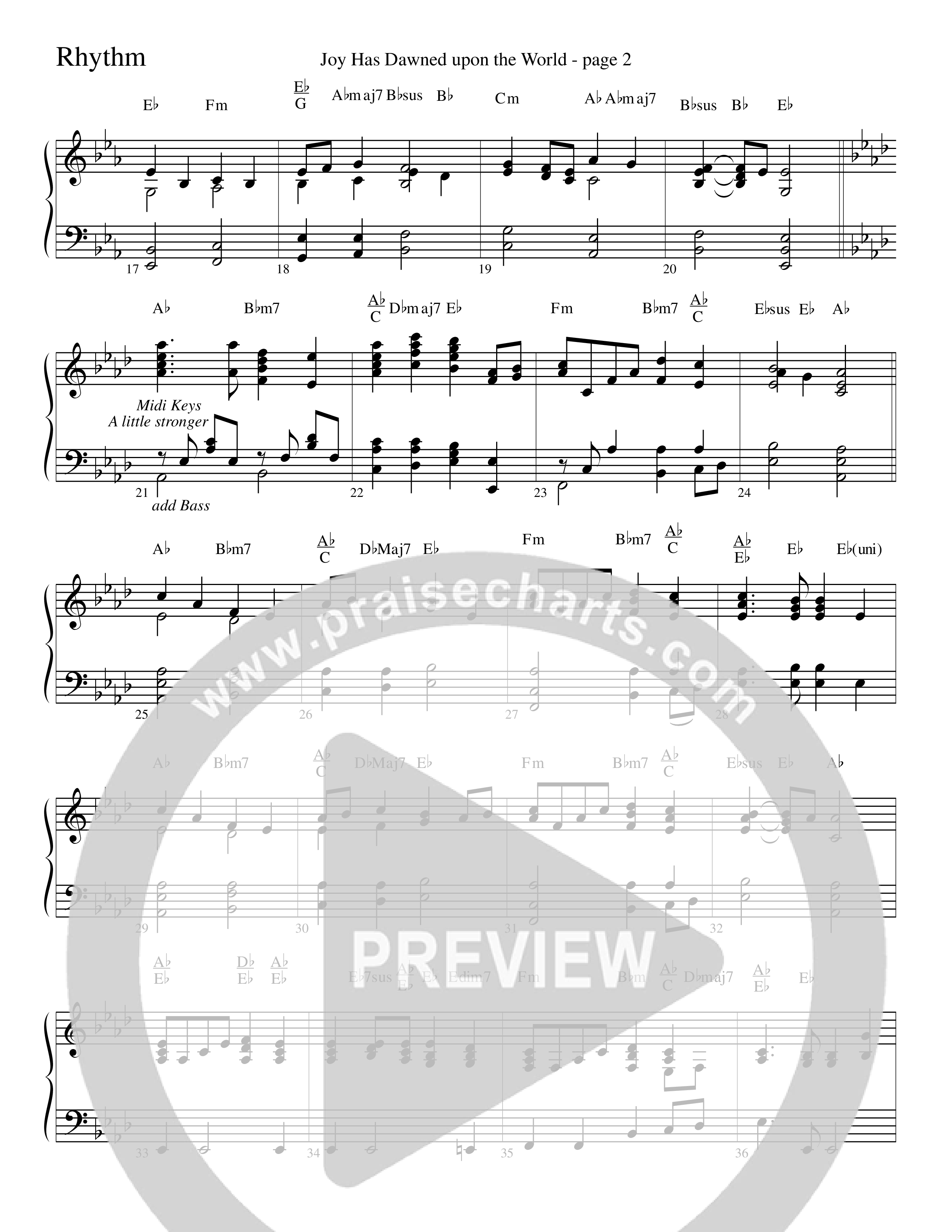 Joy Has Dawned Upon The World Rhythm Chart (Word Music Choral / Arr. David Clydesdale)