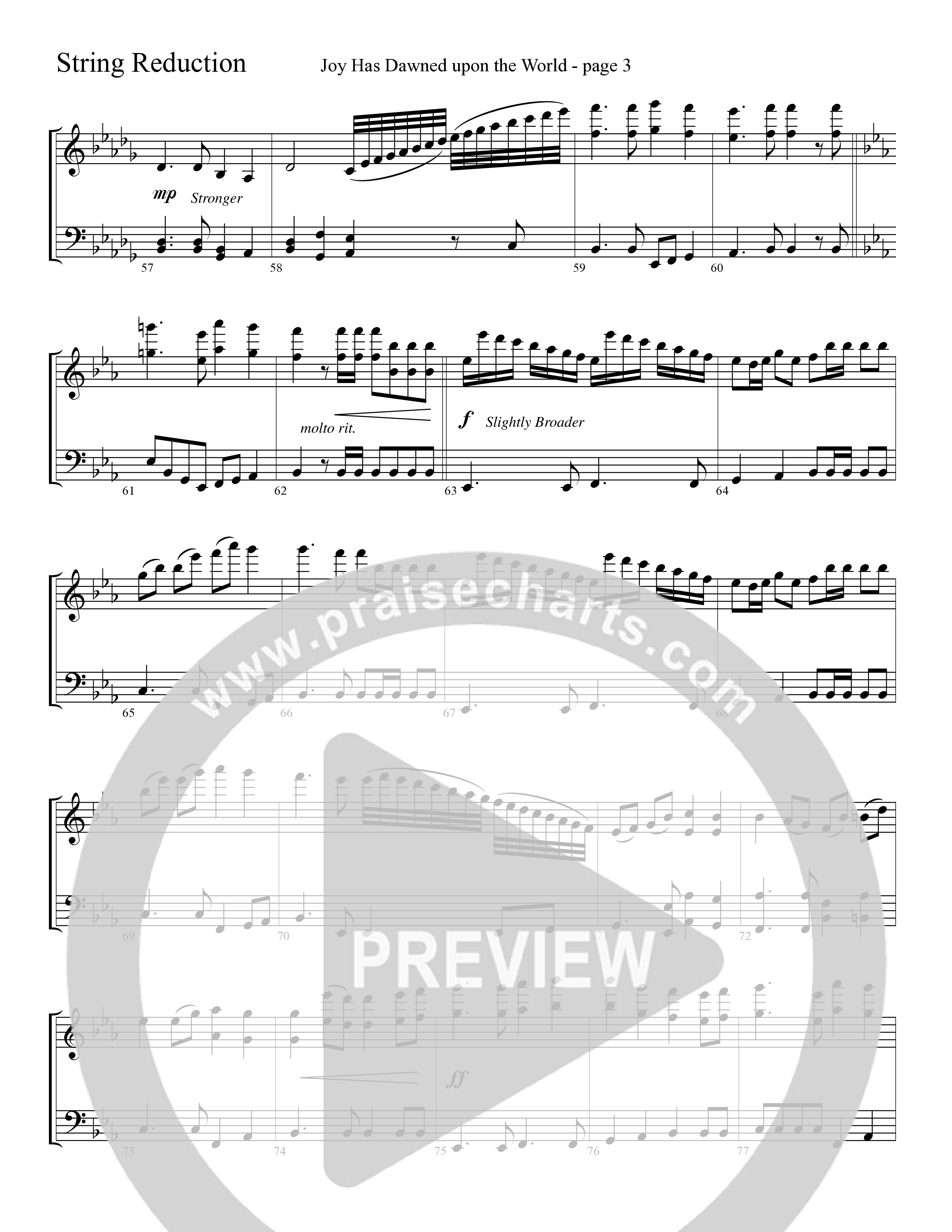 Joy Has Dawned Upon The World String Reduction (Word Music Choral / Arr. David Clydesdale)