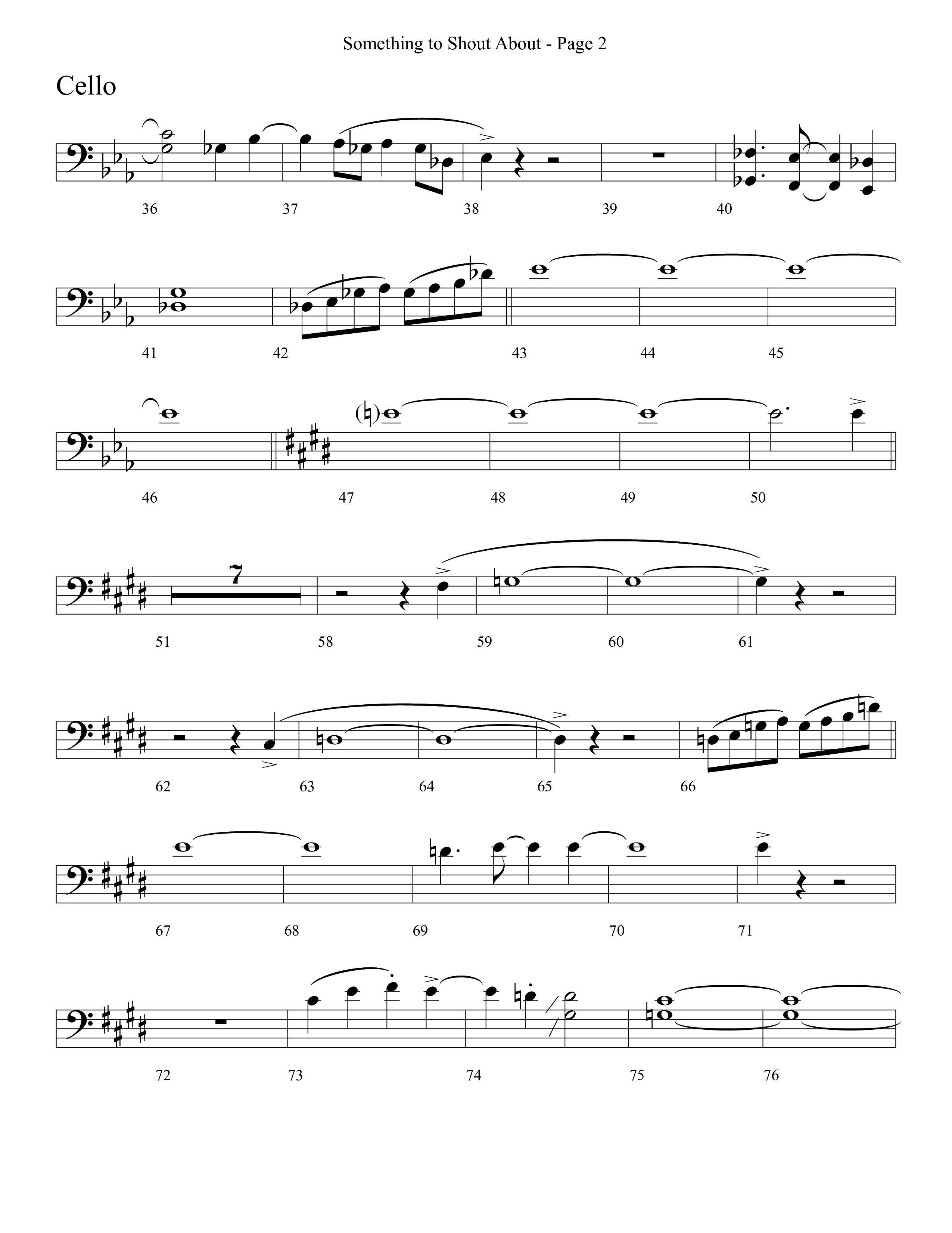 Something To Shout About (with Go Tell It On The Mountain) Cello (Word Music Choral)