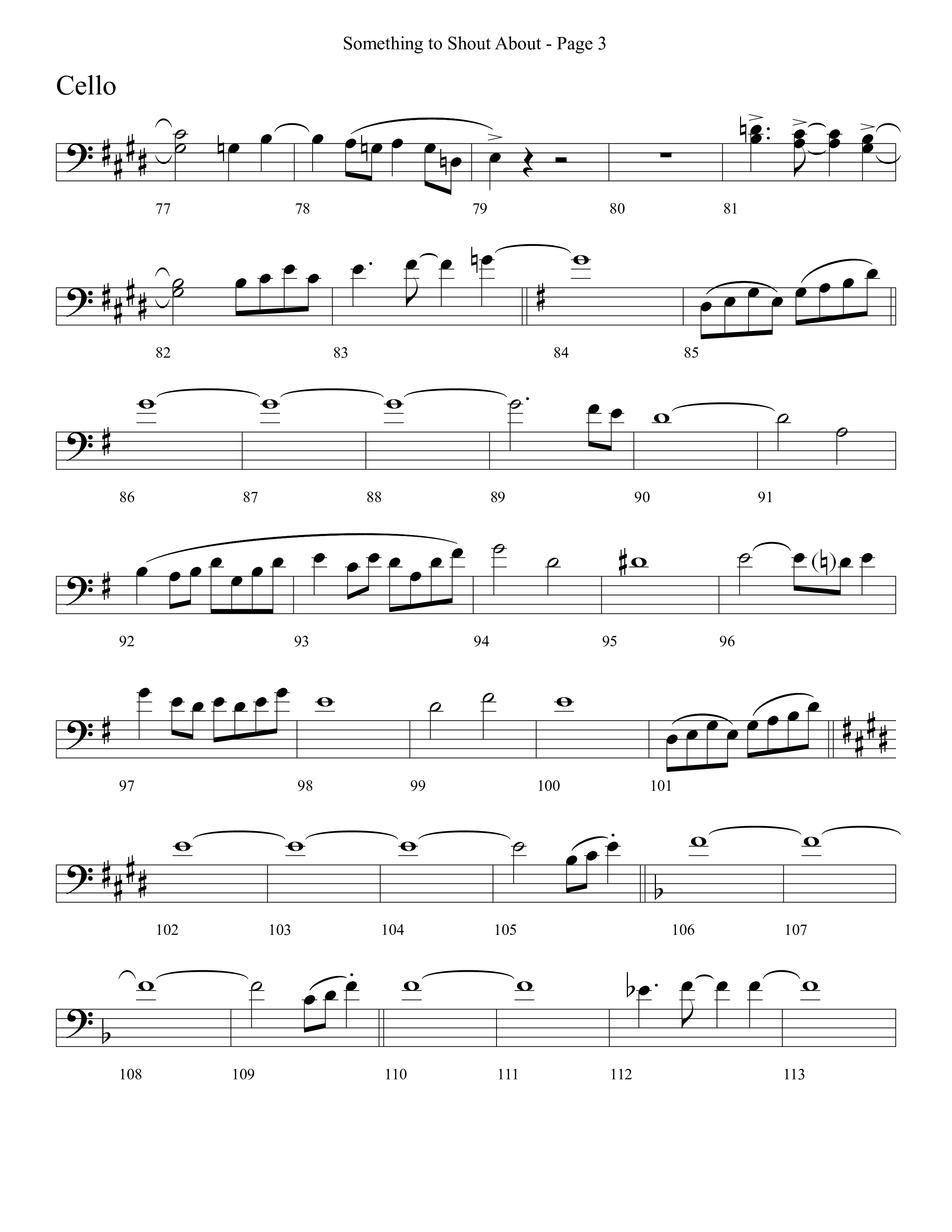 Something To Shout About (with Go Tell It On The Mountain) Cello (Word Music Choral)