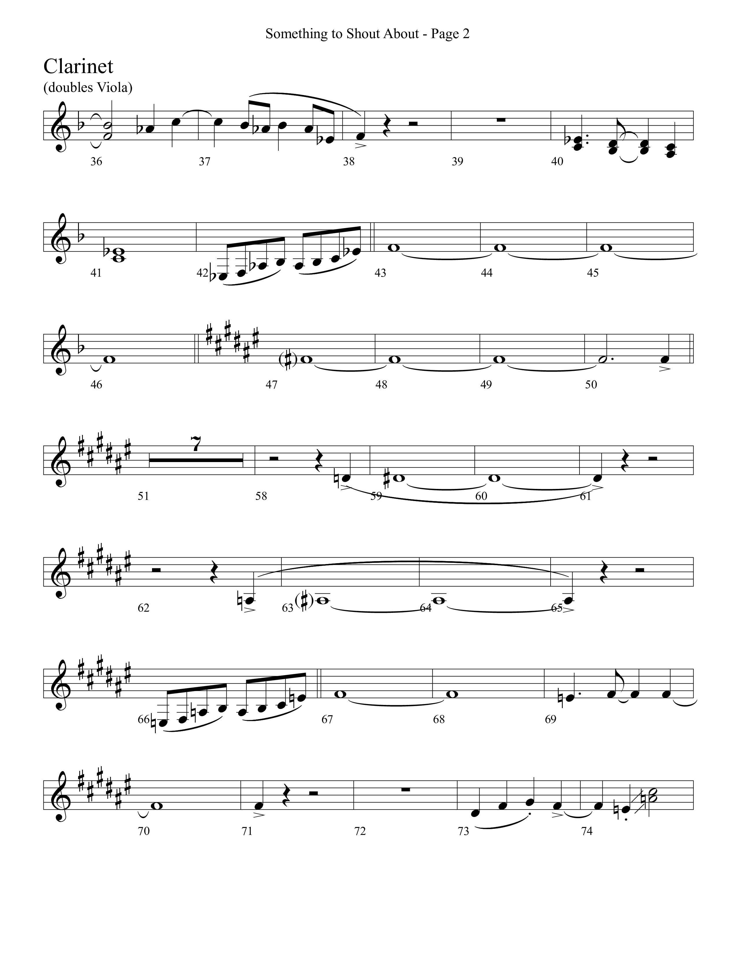 Something To Shout About (with Go Tell It On The Mountain) Clarinet (Word Music Choral)