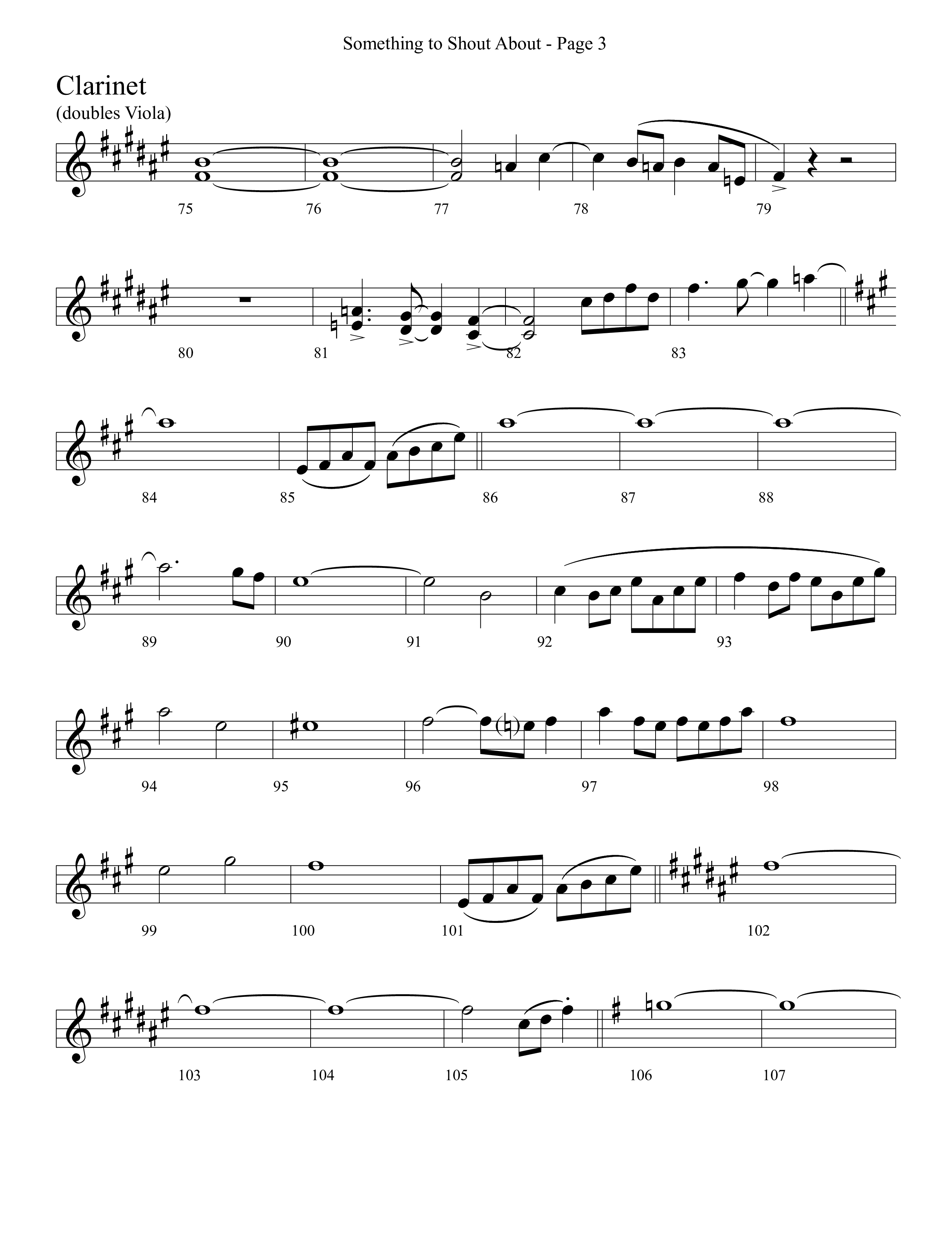 Something To Shout About (with Go Tell It On The Mountain) Clarinet (Word Music Choral)