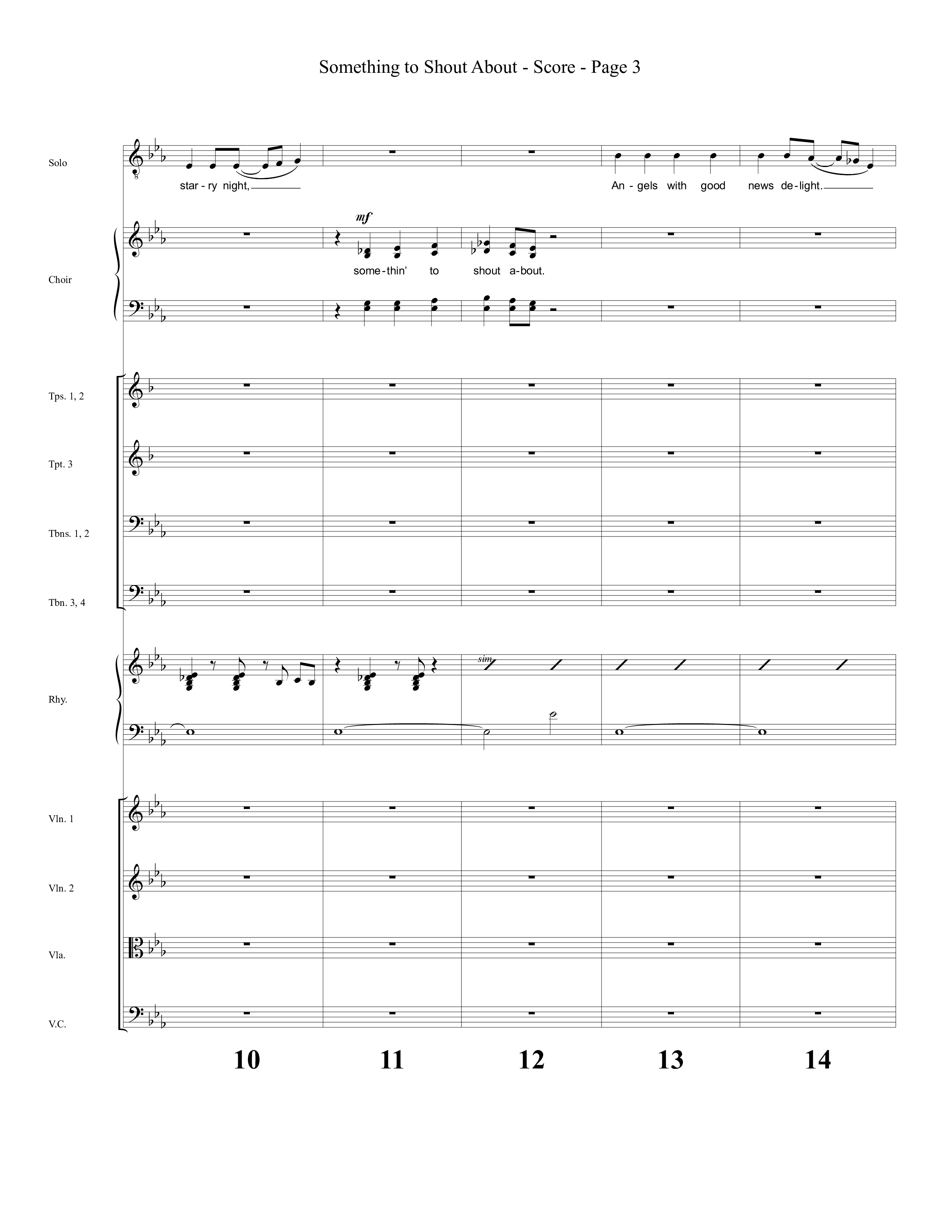 Something To Shout About (with Go Tell It On The Mountain) Orchestration (Word Music Choral)