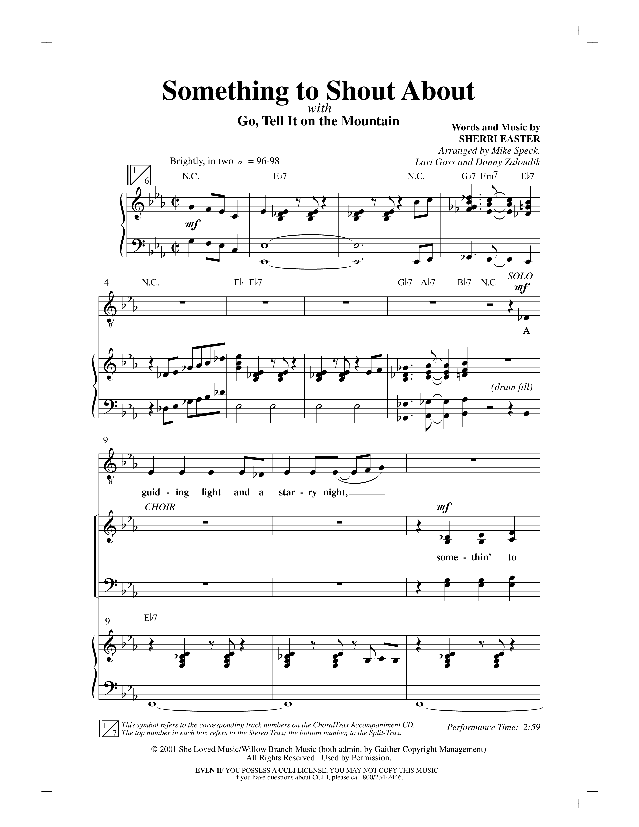 Something To Shout About (with Go Tell It On The Mountain) Anthem (SATB/Piano) (Word Music Choral)