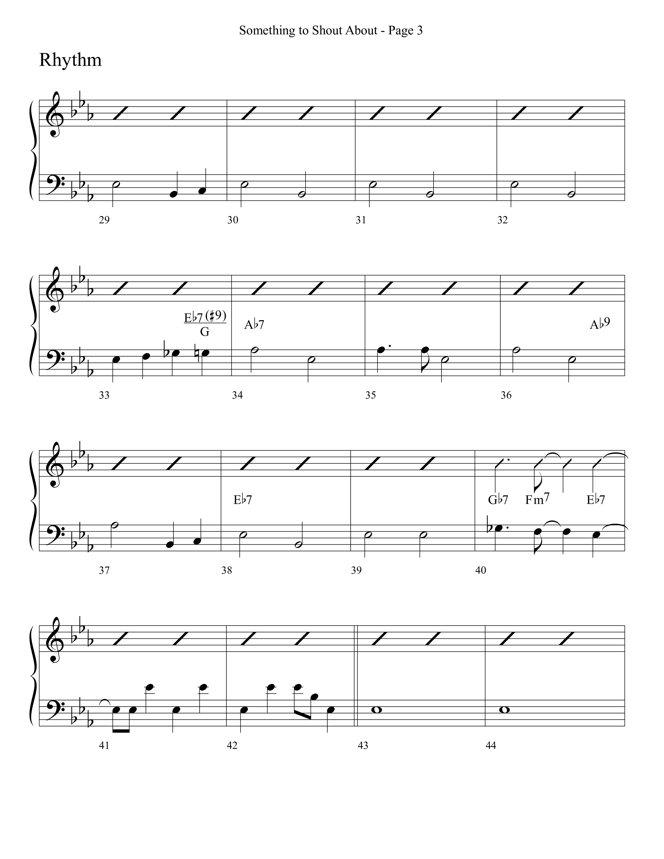 Something To Shout About (with Go Tell It On The Mountain) Rhythm Chart (Word Music Choral)