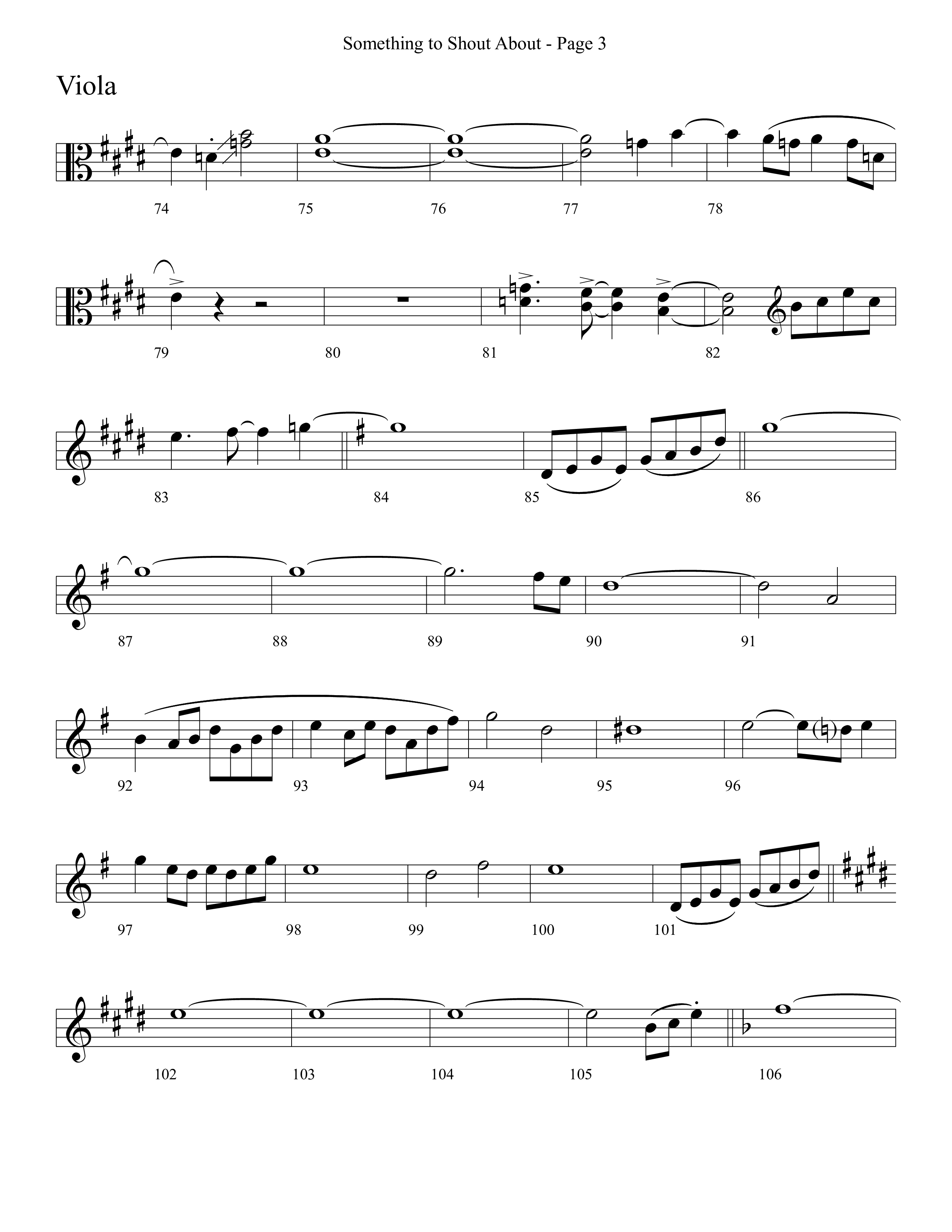 Something To Shout About (with Go Tell It On The Mountain) Viola (Word Music Choral)