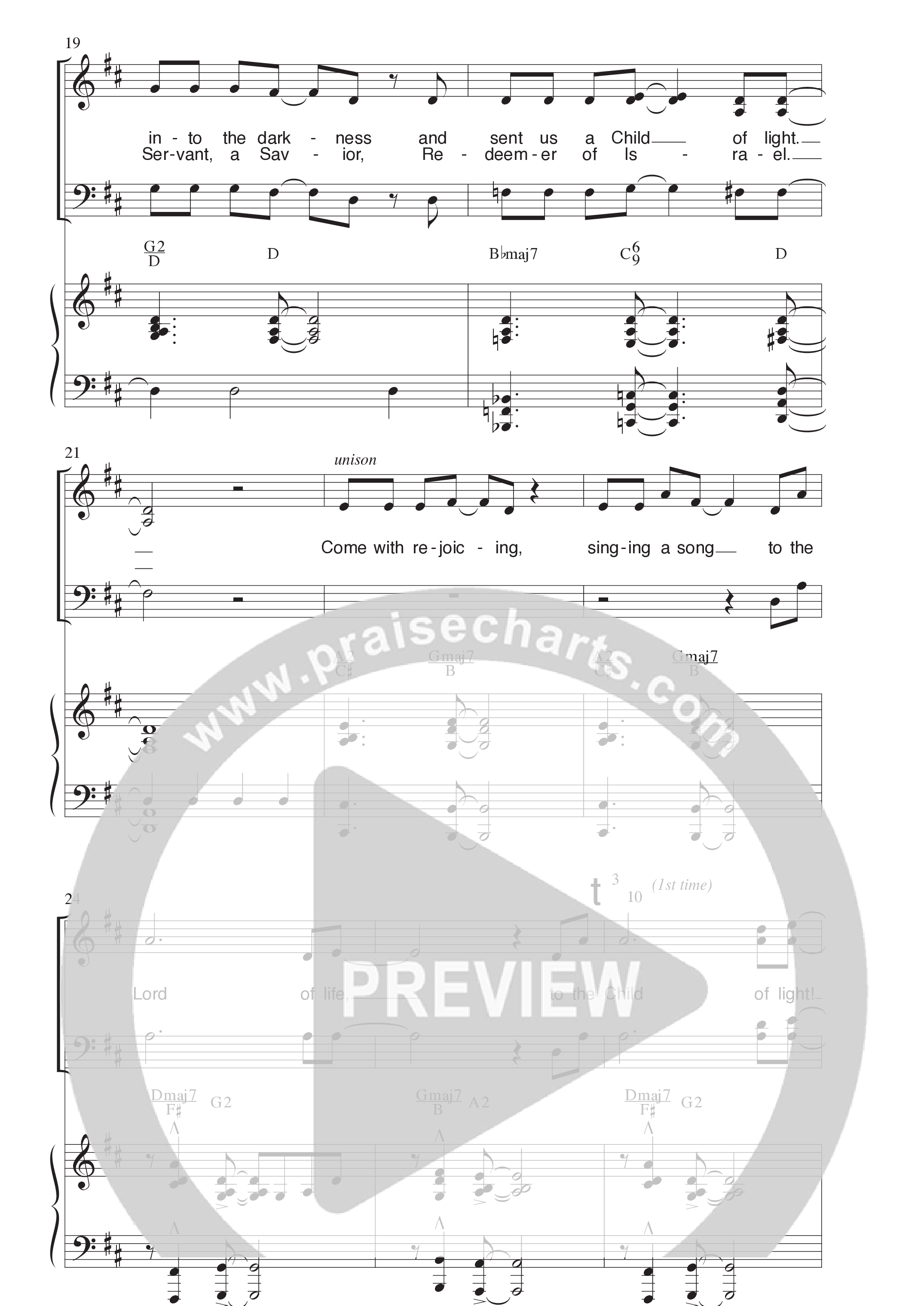 Child Of Light (Choral Anthem SATB) Anthem (SATB/Piano) (Word Music Choral / Arr. Robert Sterling)