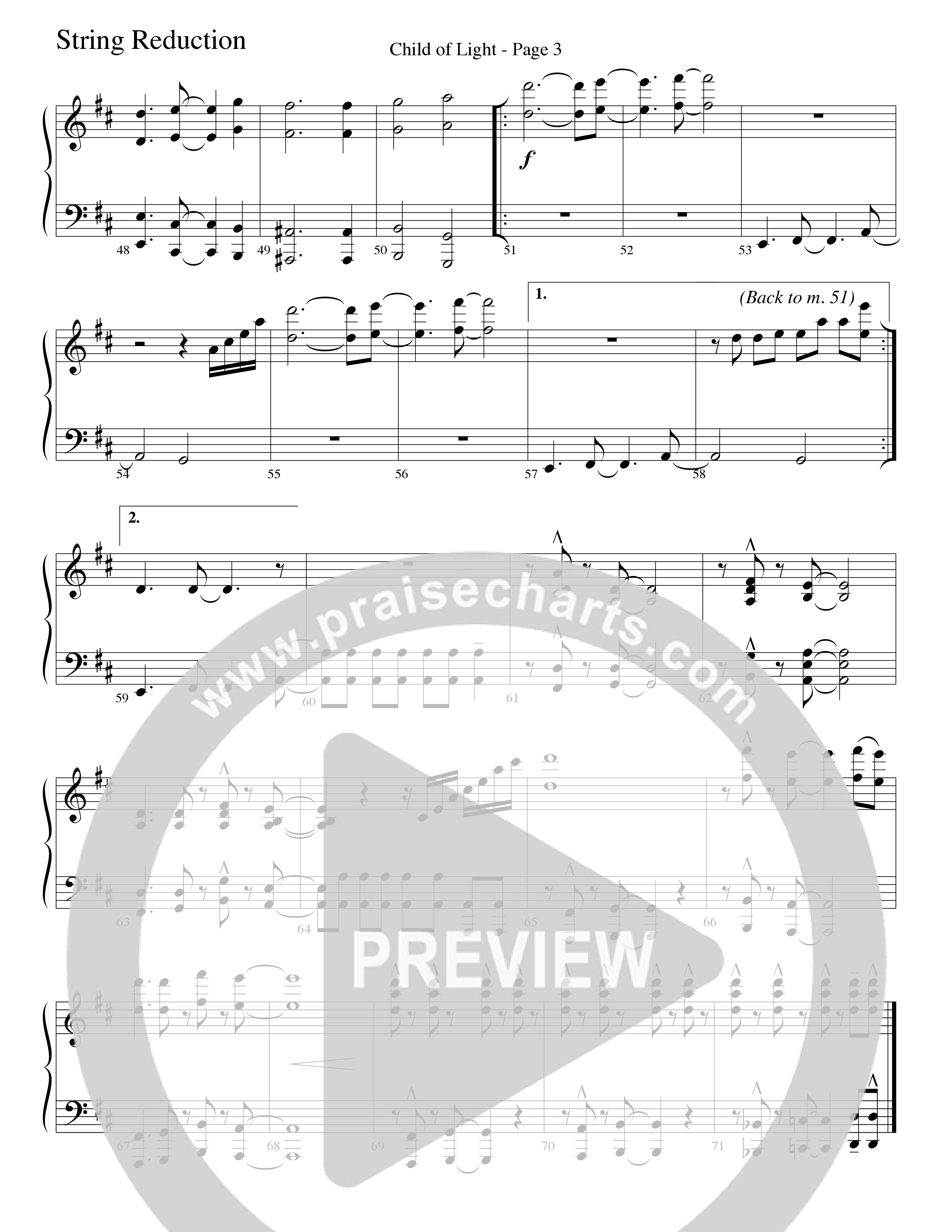 Child Of Light (Choral Anthem SATB) String Reduction (Word Music Choral / Arr. Robert Sterling)
