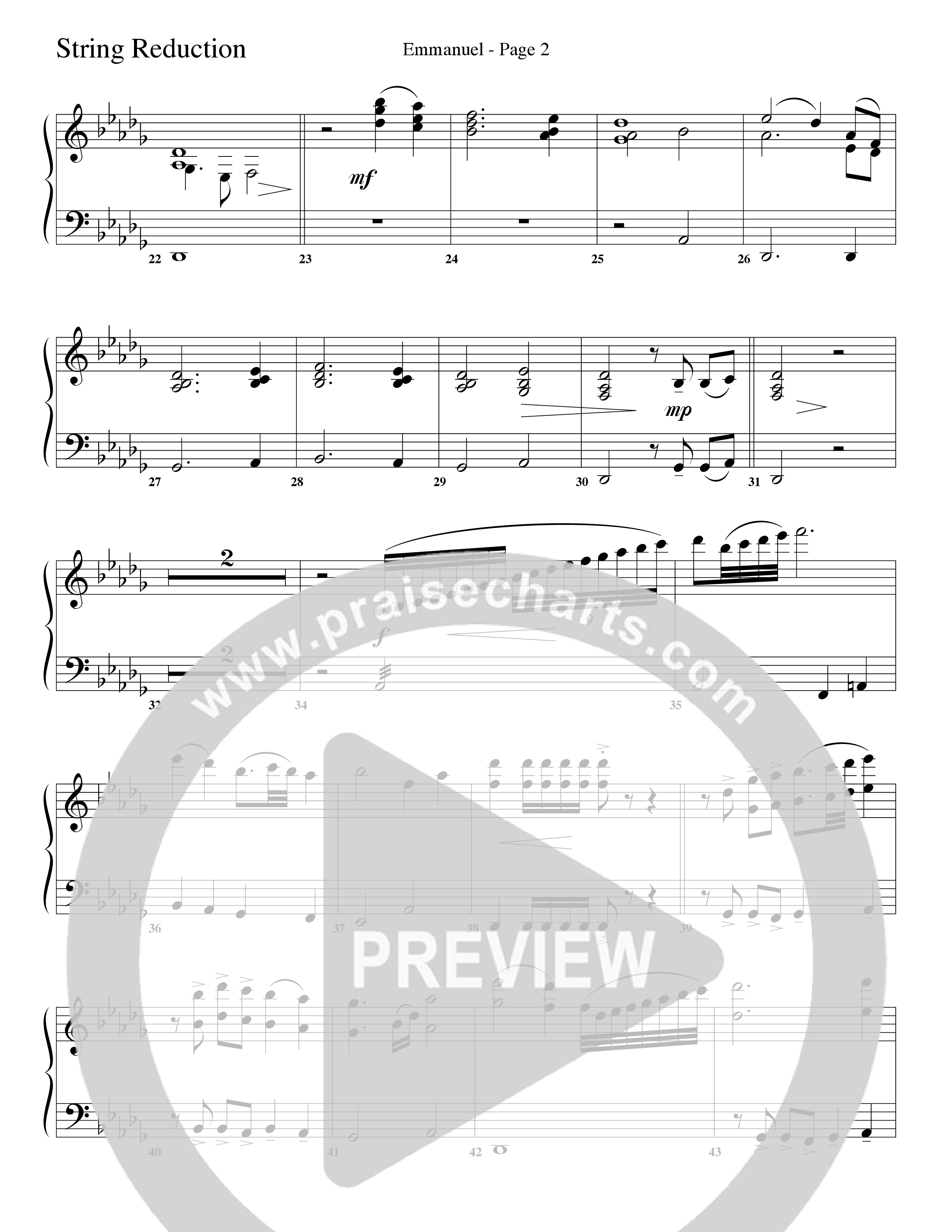 Emmanuel (Choral Anthem SATB) String Reduction (Word Music Choral / Arr. Russell Mauldin)