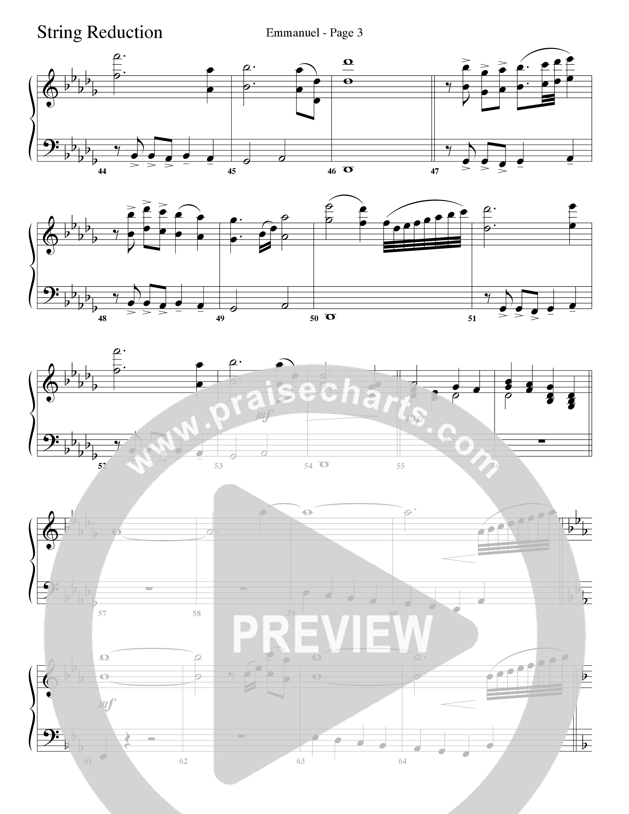 Emmanuel (Choral Anthem SATB) String Reduction (Word Music Choral / Arr. Russell Mauldin)