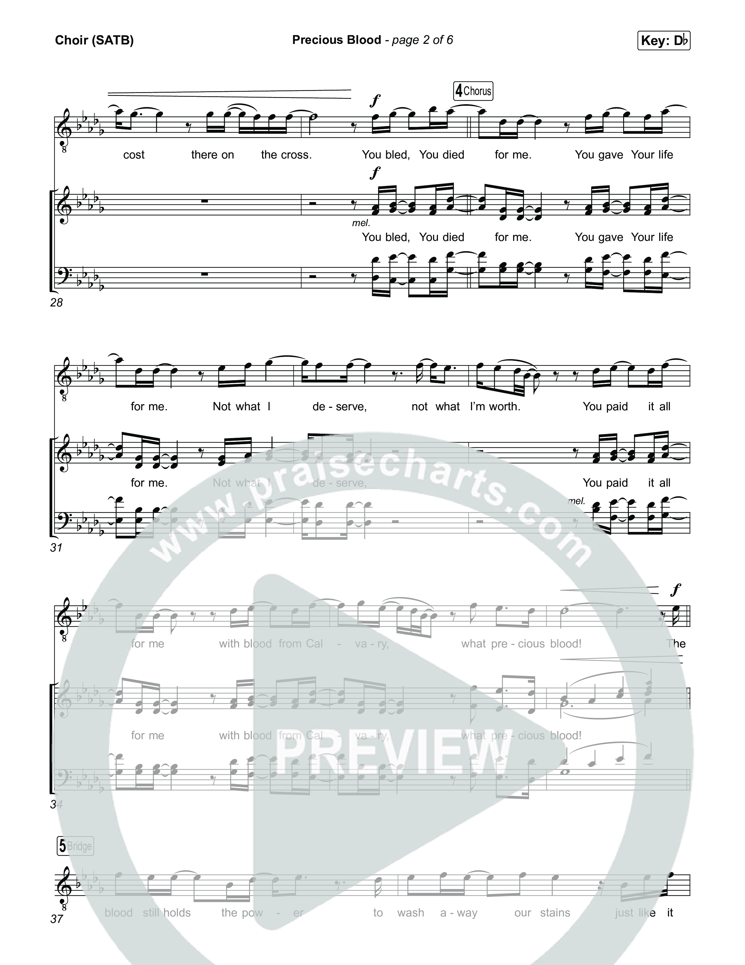 Precious Blood Choir Sheet (SATB) (Tyler Sullivan)