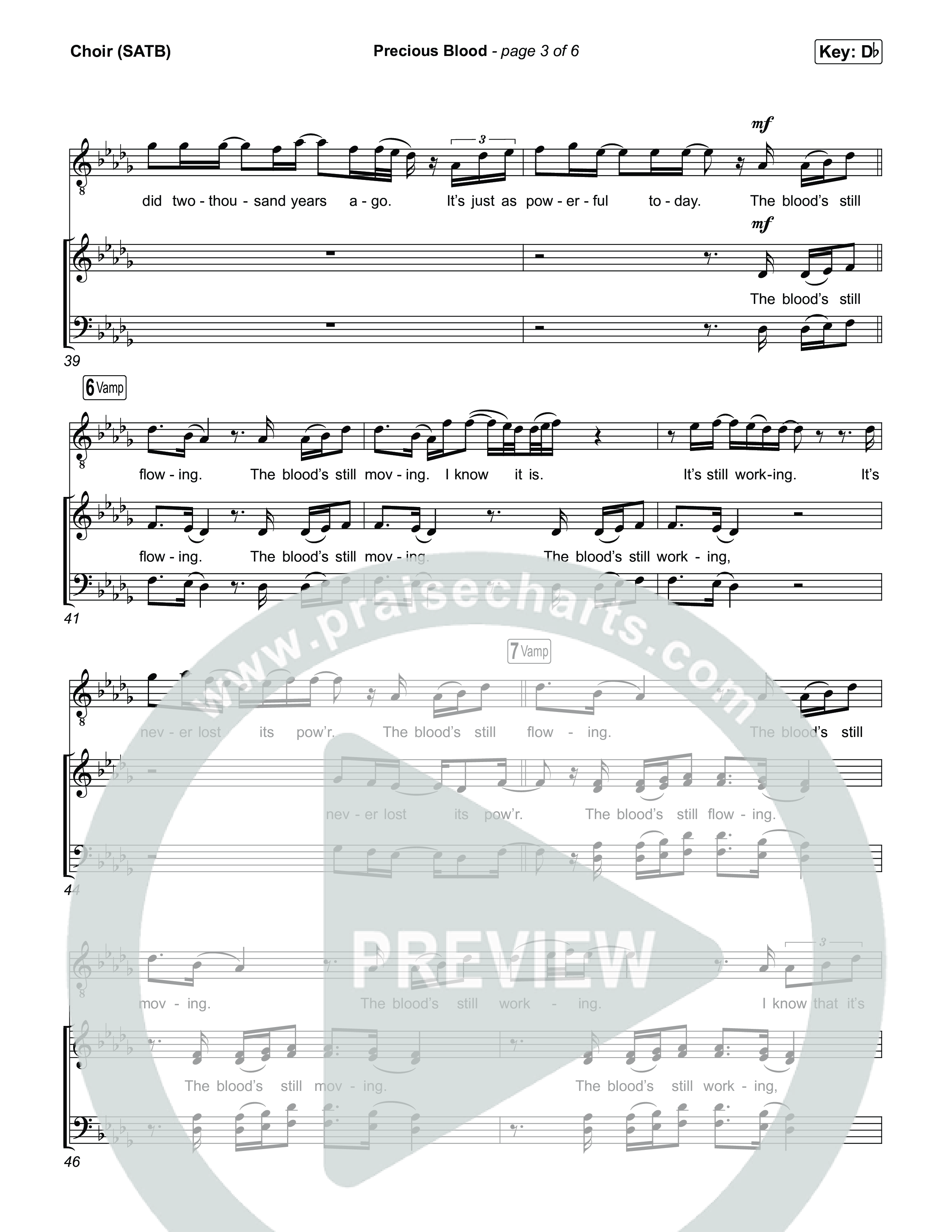 Precious Blood Choir Sheet (SATB) (Tyler Sullivan)