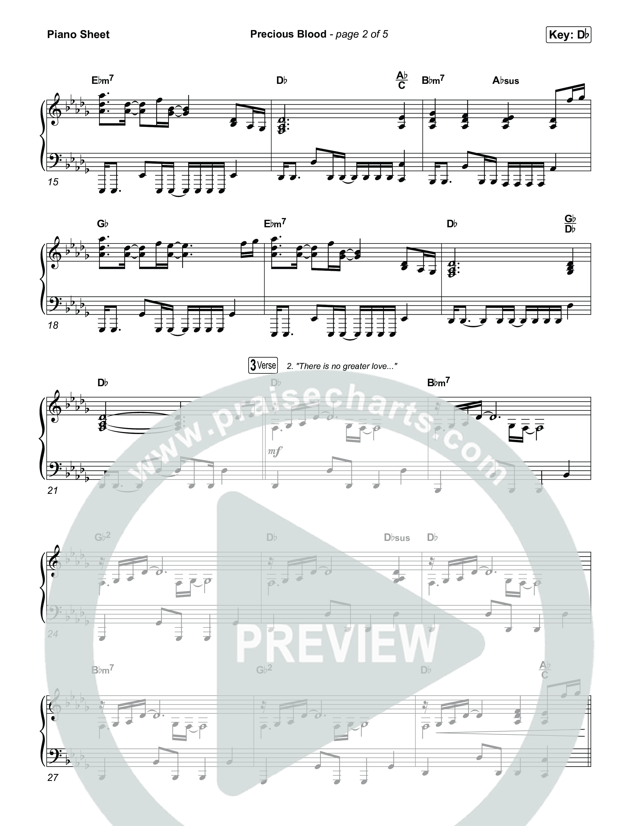 Precious Blood Piano Sheet (Tyler Sullivan)