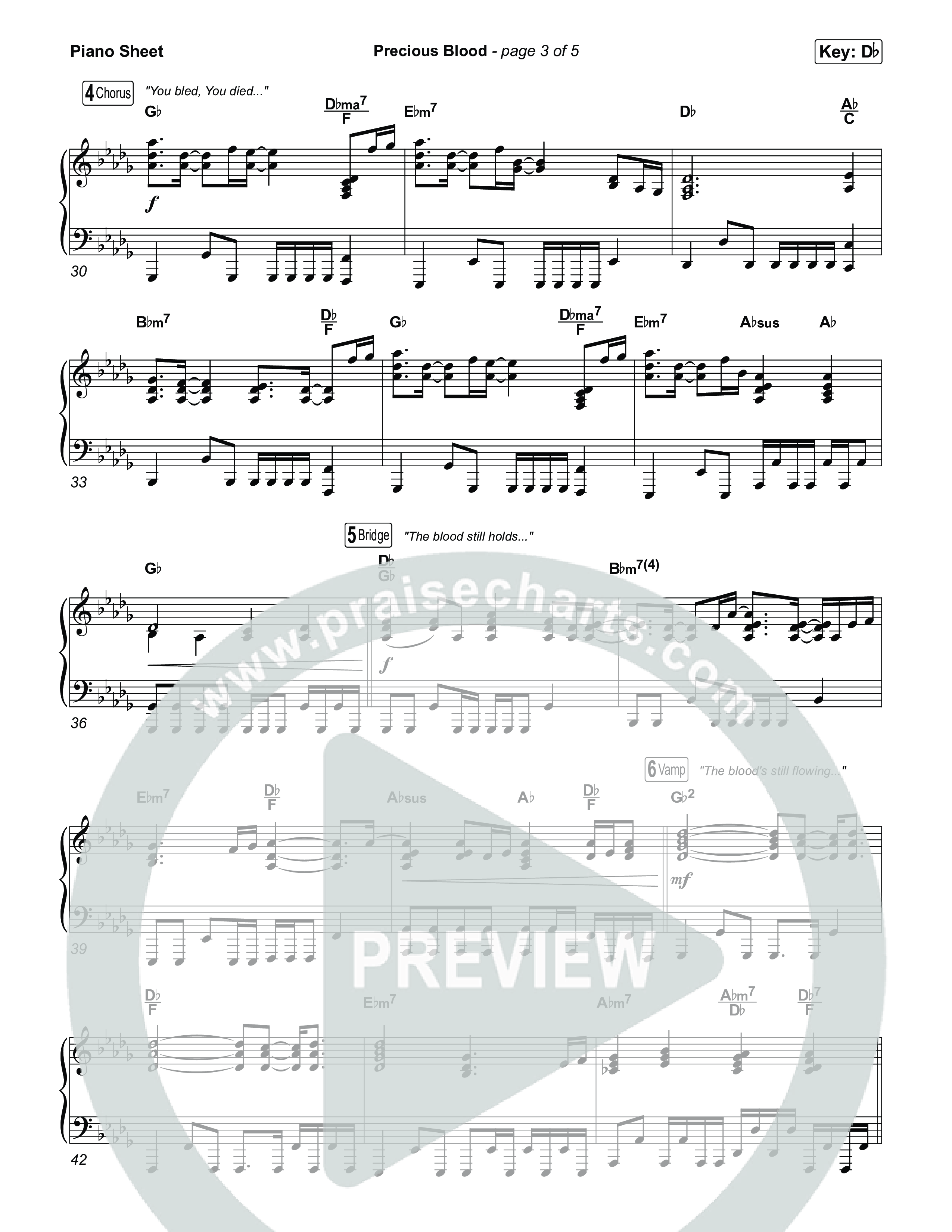 Precious Blood Piano Sheet (Tyler Sullivan)