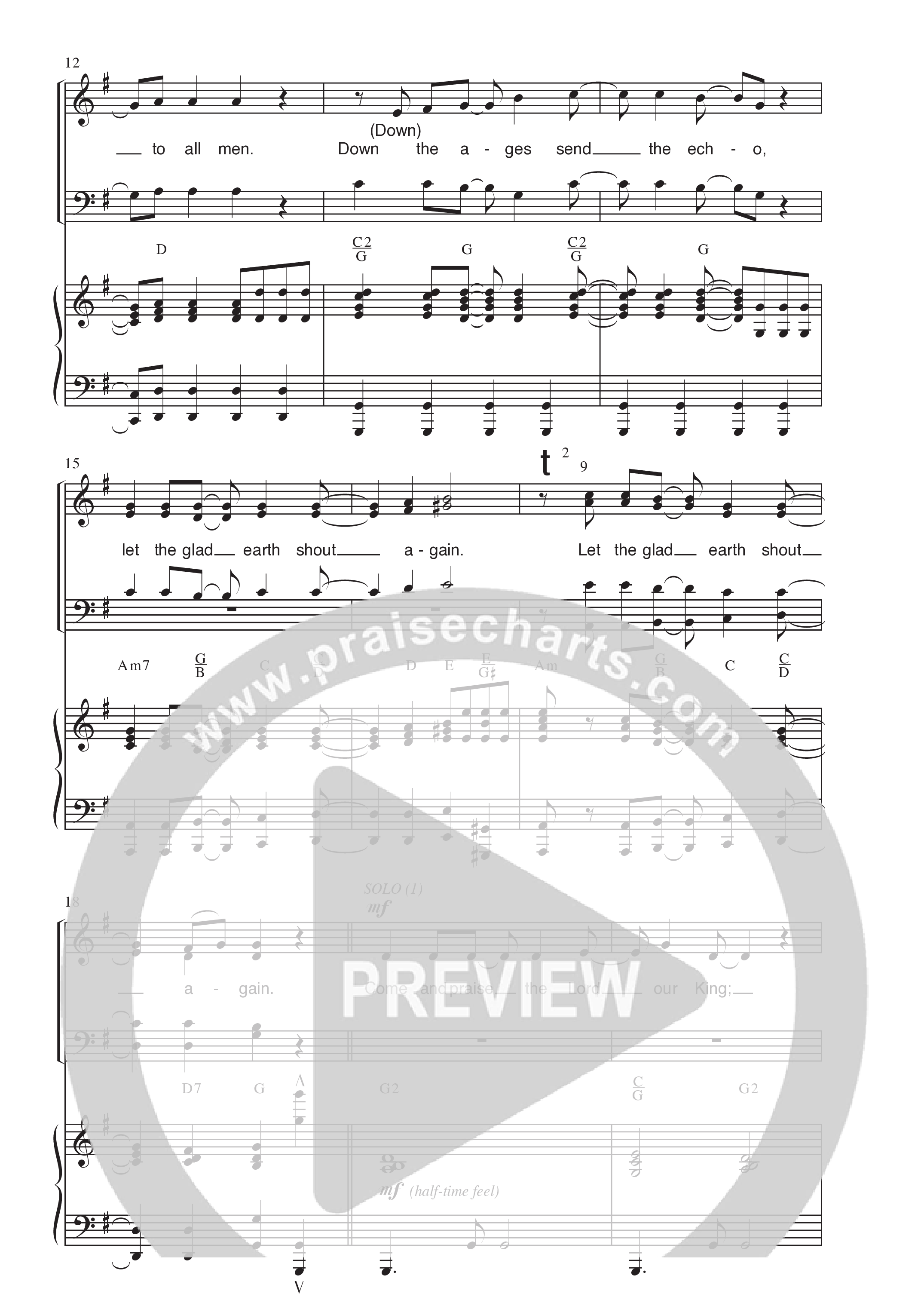 Glory Glory (Choral Anthem SATB) Anthem (SATB/Piano) (Word Music Choral / Arr. David Clydesdale)