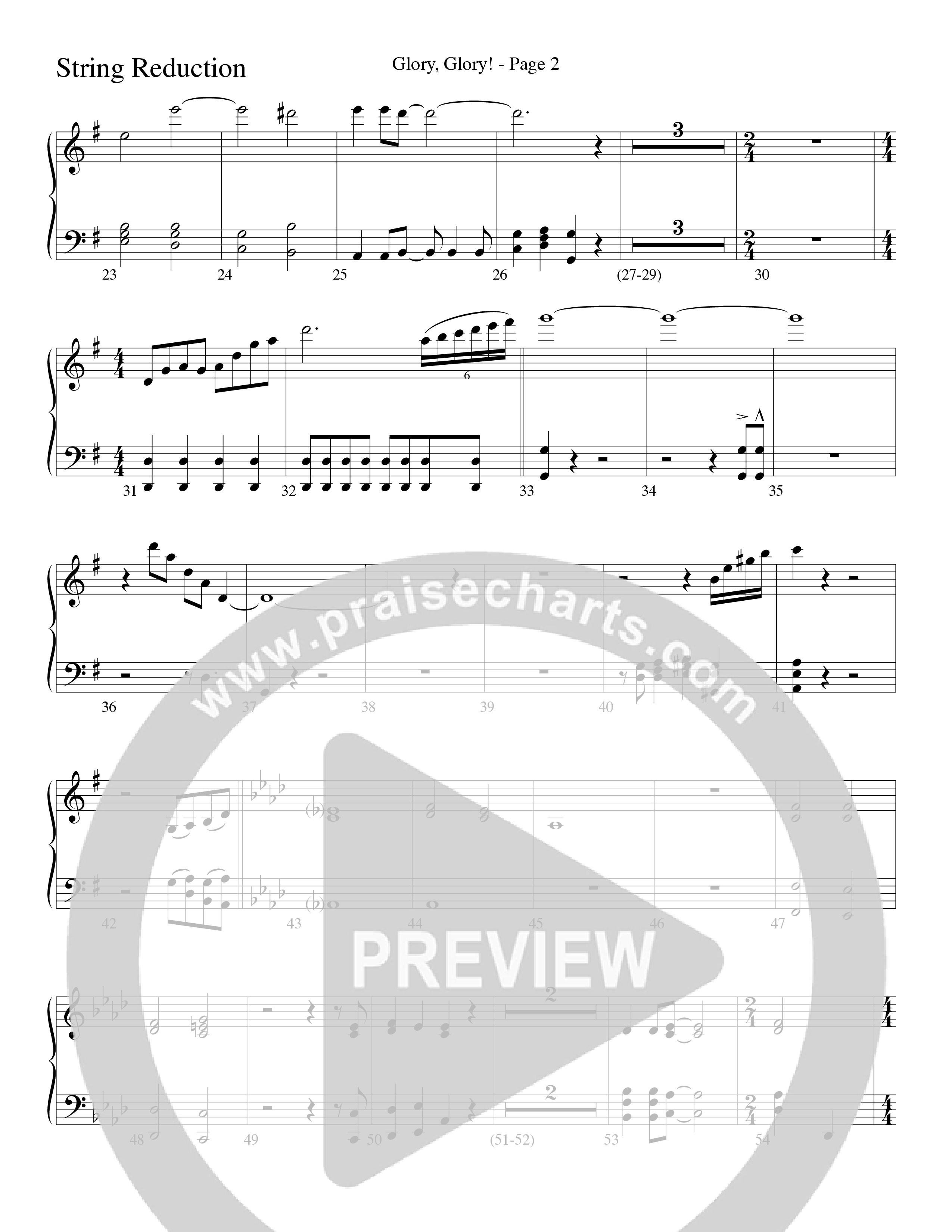 Glory Glory (Choral Anthem SATB) String Reduction (Word Music Choral / Arr. David Clydesdale)