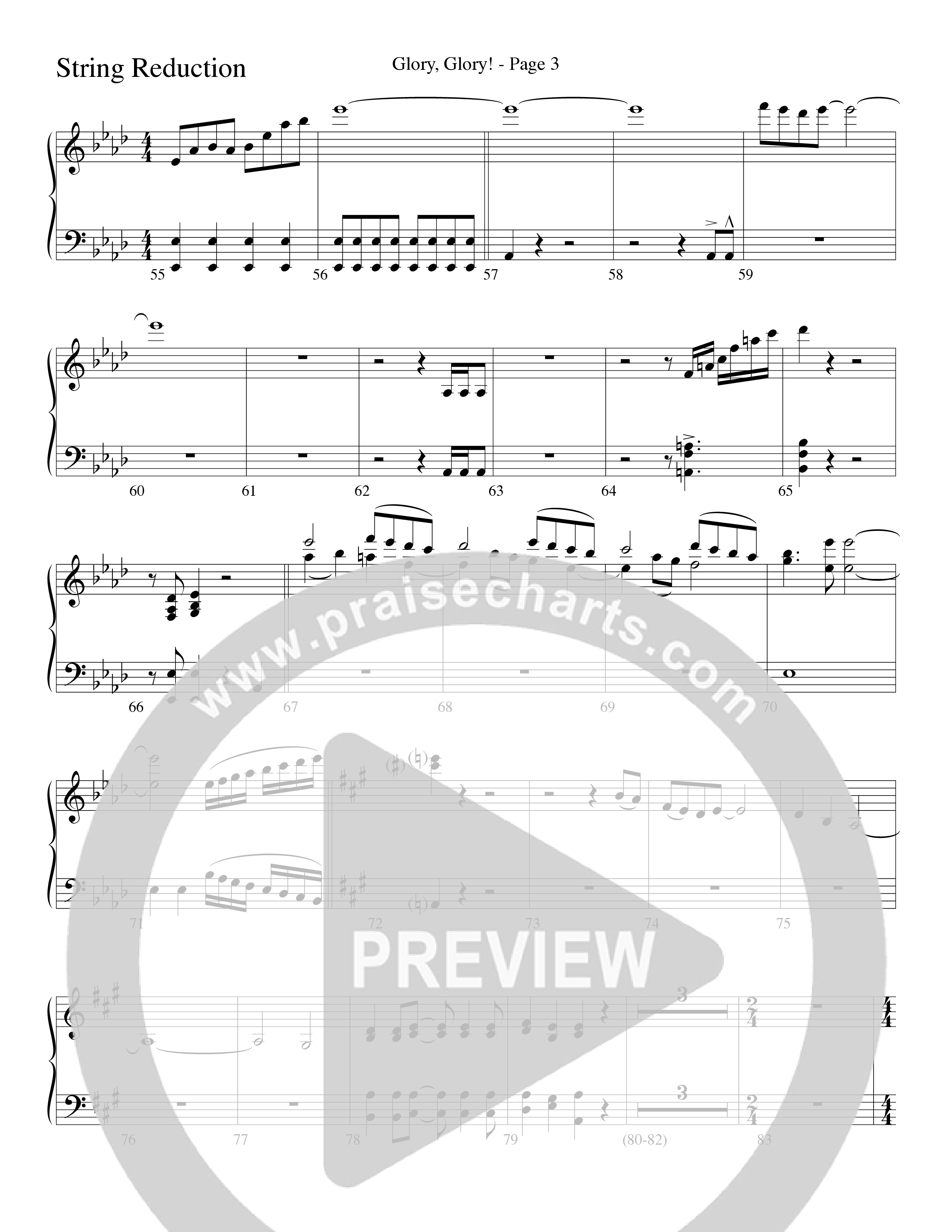 Glory Glory (Choral Anthem SATB) String Reduction (Word Music Choral / Arr. David Clydesdale)