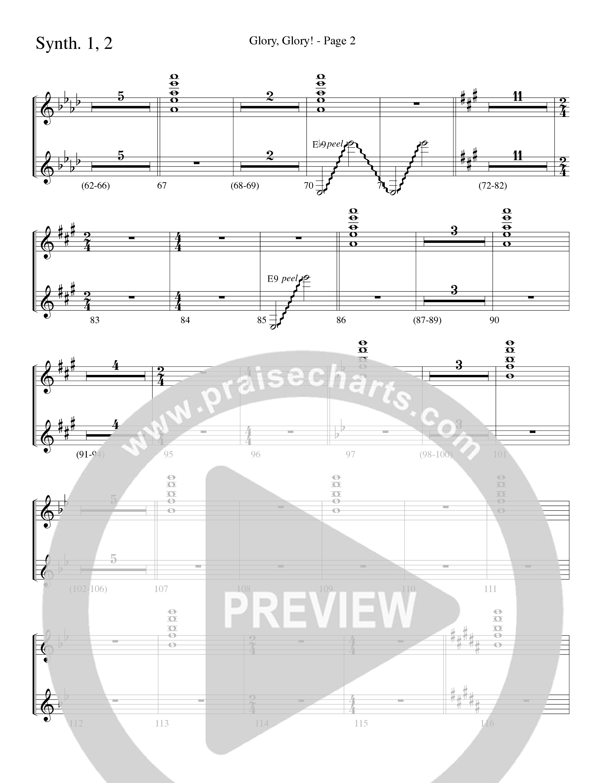 Glory Glory (Choral Anthem SATB) Synth (Word Music Choral / Arr. David Clydesdale)