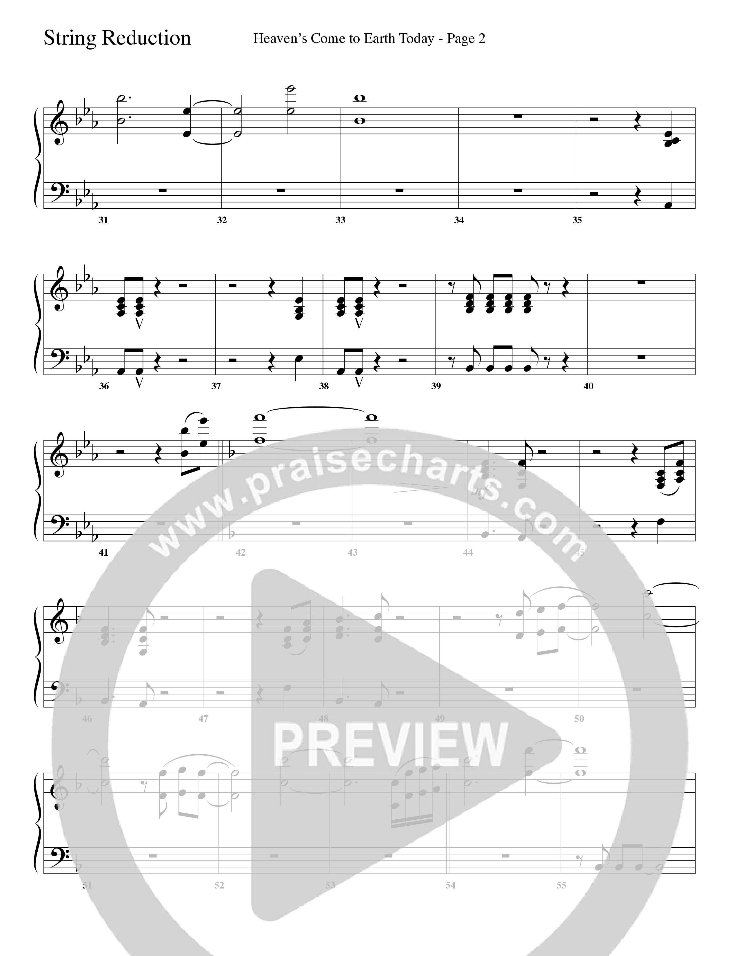 Heaven's Come To Earth Today (Choral Anthem SATB) String Reduction (Word Music Choral / Arr. Camp Kirkland)