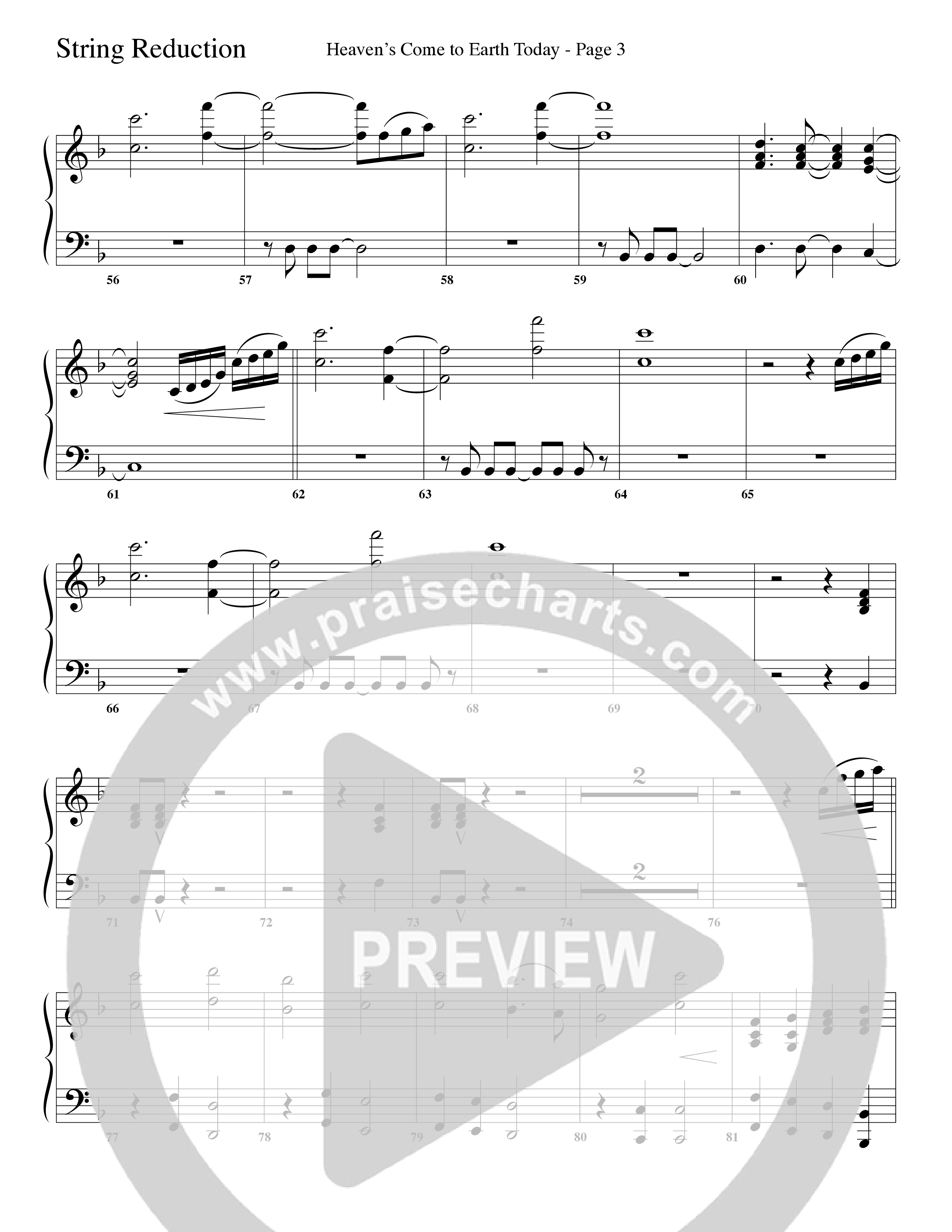 Heaven's Come To Earth Today (Choral Anthem SATB) String Reduction (Word Music Choral / Arr. Camp Kirkland)