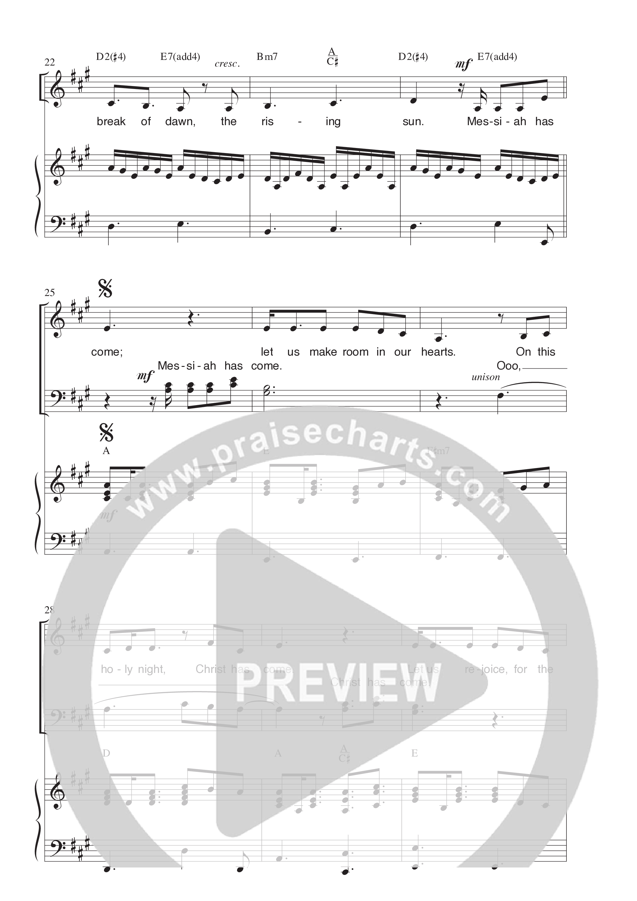 Messiah Has Come (Choral Anthem SATB) Anthem (SATB/Piano) (Word Music Choral / Arr. Dave Williamson)