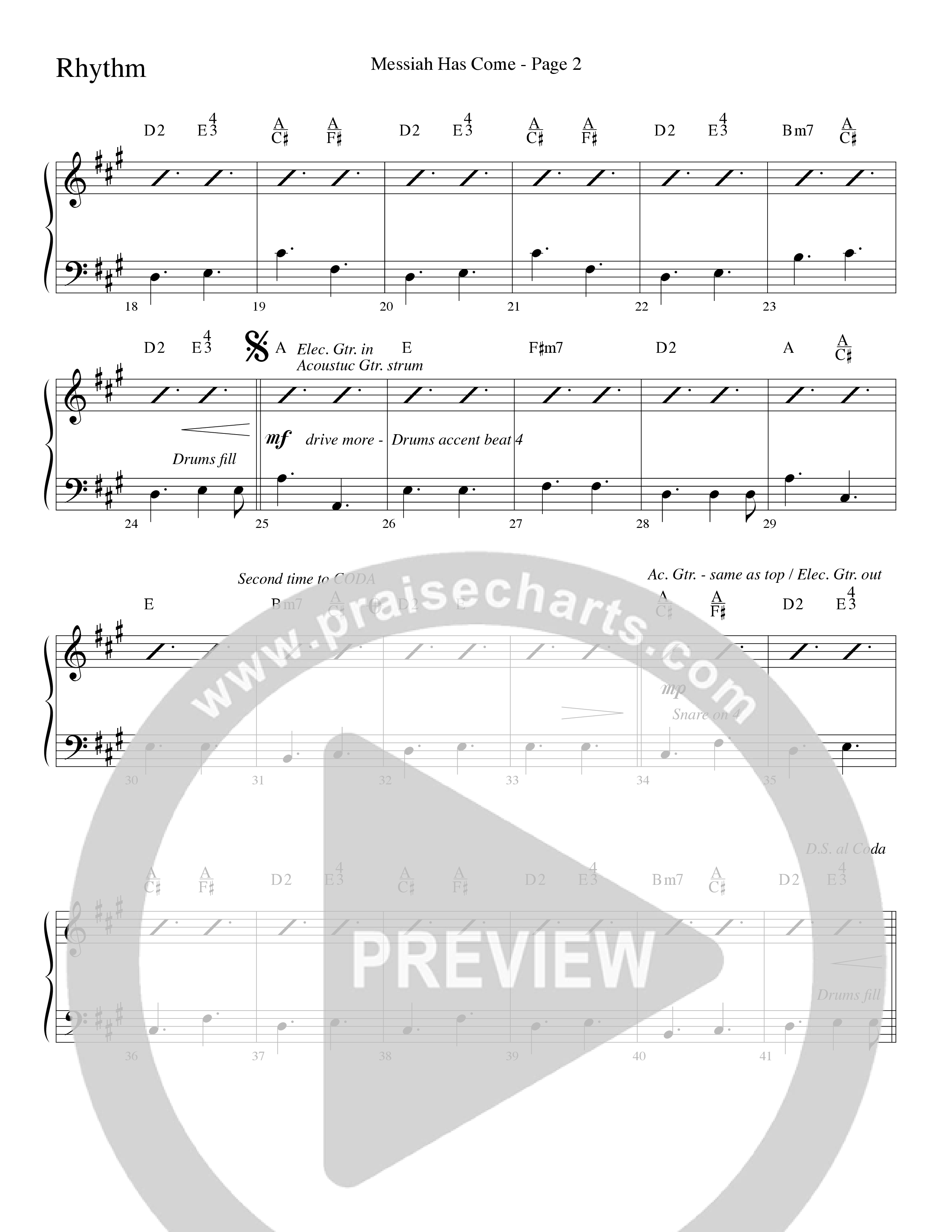 Messiah Has Come (Choral Anthem SATB) Orchestration (Word Music Choral / Arr. Dave Williamson)