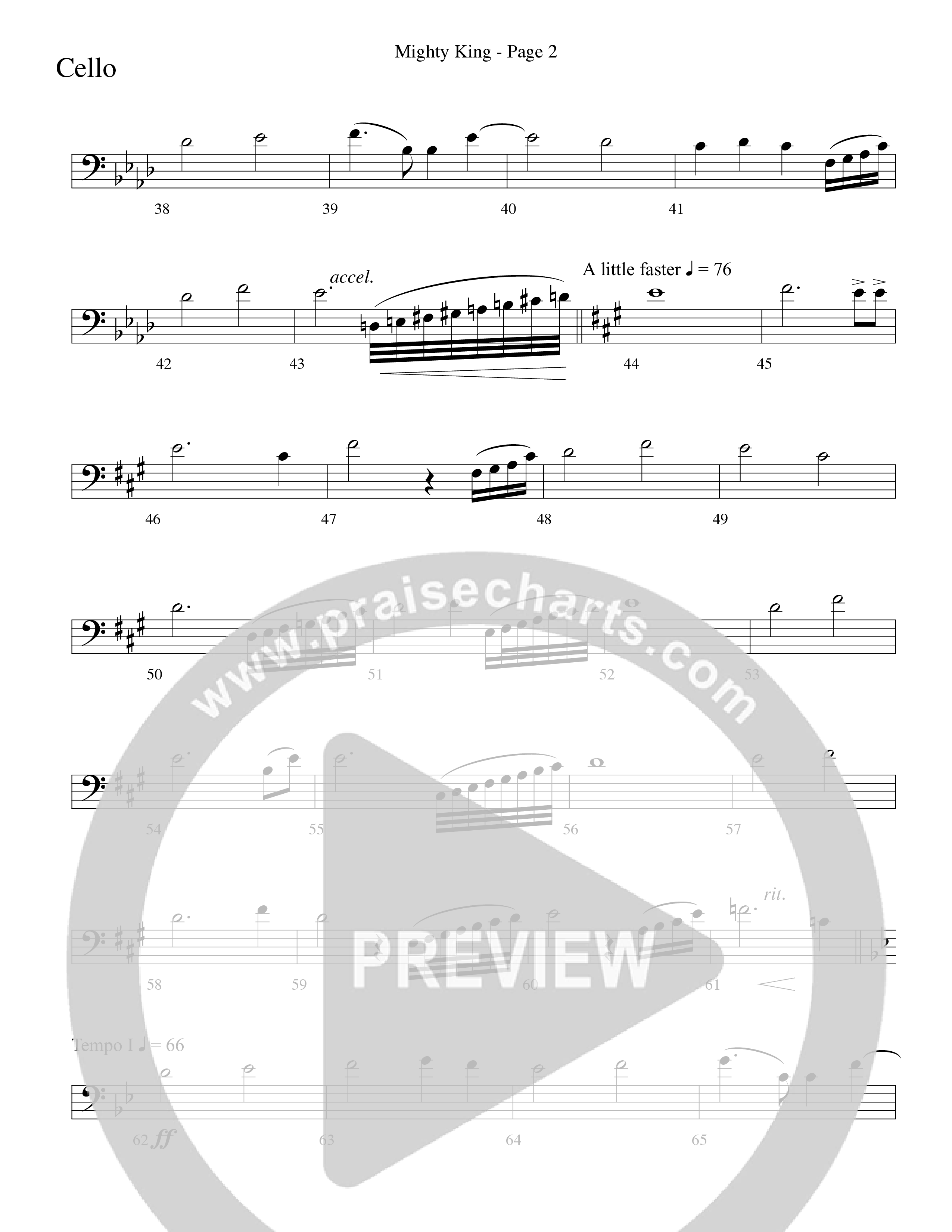 Mighty King (with Crown Him King Of Kings) (Choral Anthem SATB) Cello (Word Music Choral / Arr. Dave Williamson)