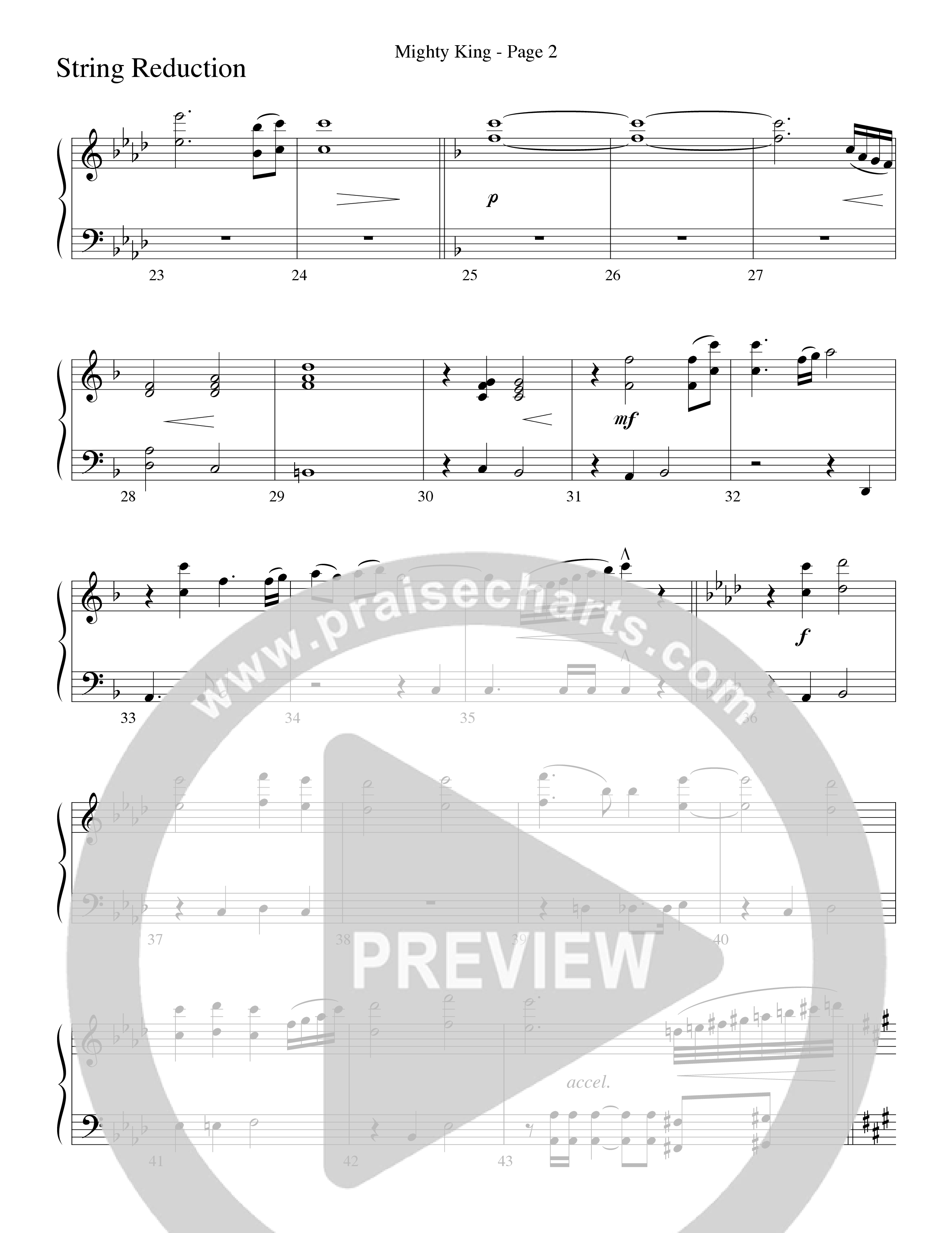 Mighty King (with Crown Him King Of Kings) (Choral Anthem SATB) String Reduction (Word Music Choral / Arr. Dave Williamson)