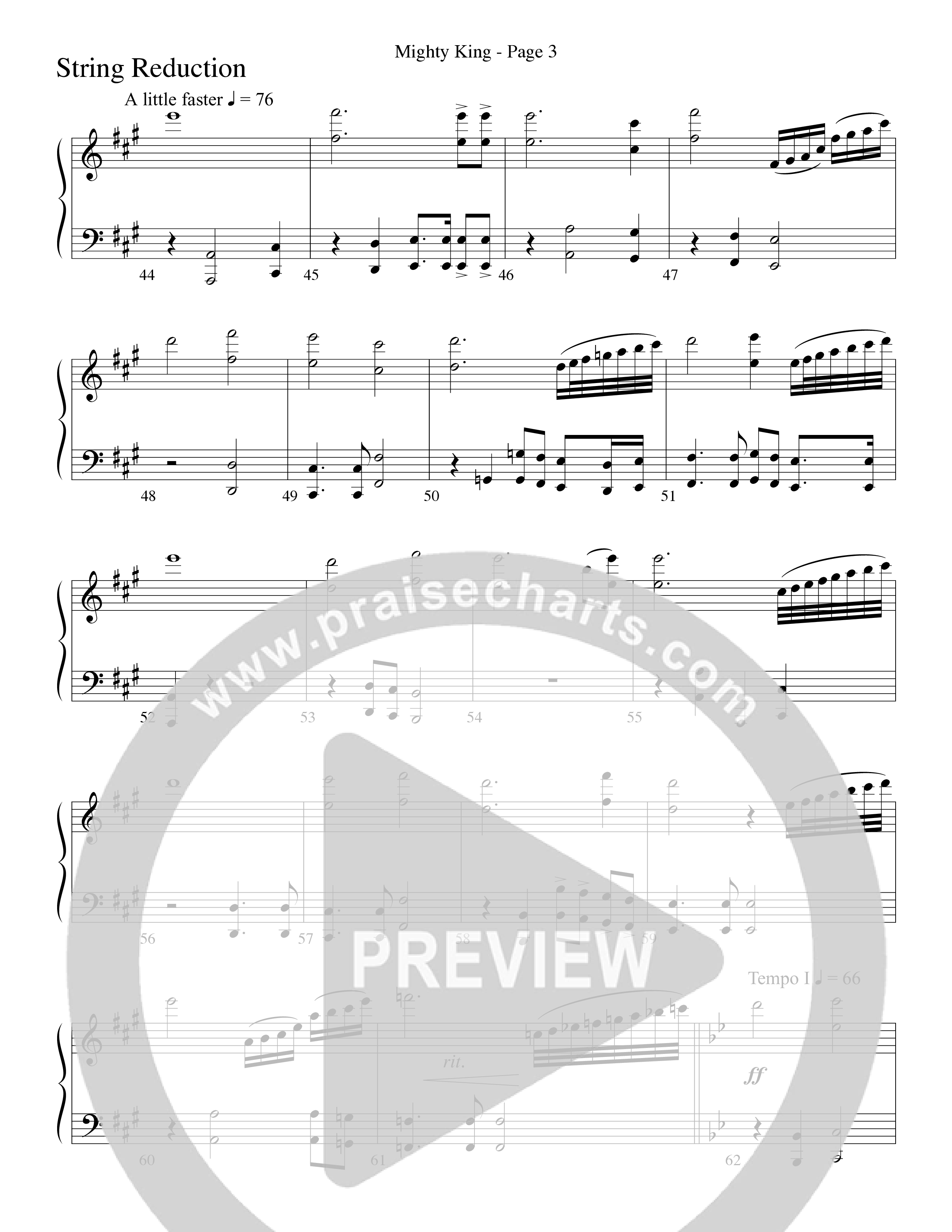 Mighty King (with Crown Him King Of Kings) (Choral Anthem SATB) String Reduction (Word Music Choral / Arr. Dave Williamson)