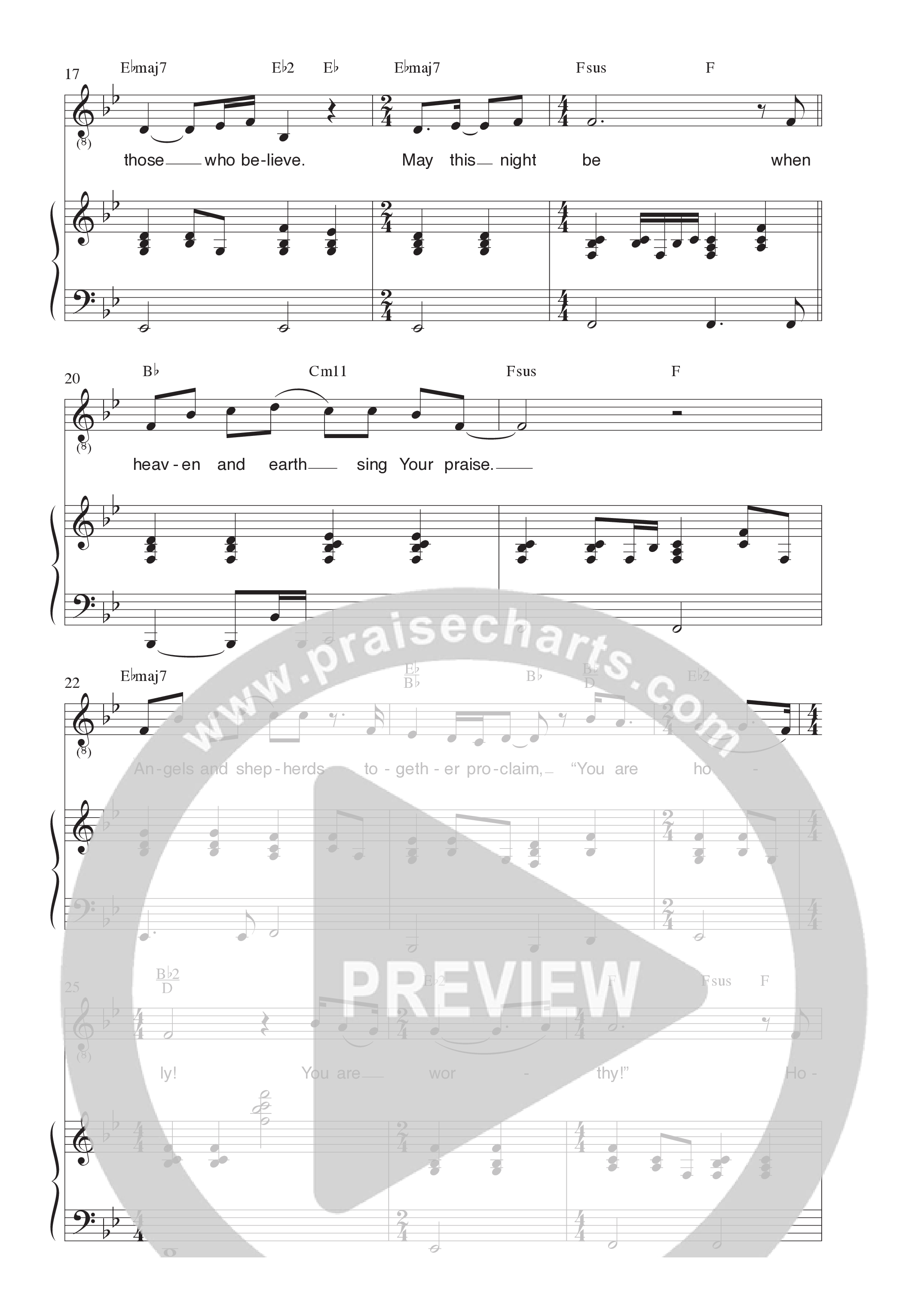 Night Of Alleluias (Choral Anthem SATB) Anthem (SATB/Piano) (Word Music Choral / Arr. Dave Williamson)