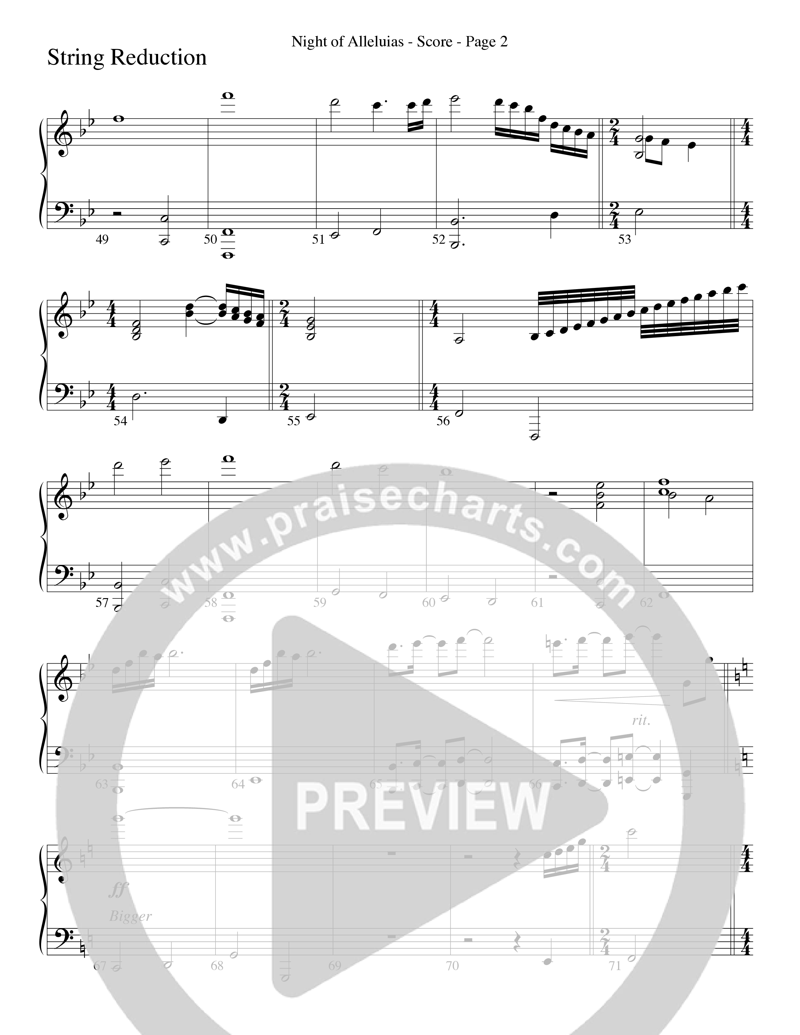 Night Of Alleluias (Choral Anthem SATB) String Reduction (Word Music Choral / Arr. Dave Williamson)