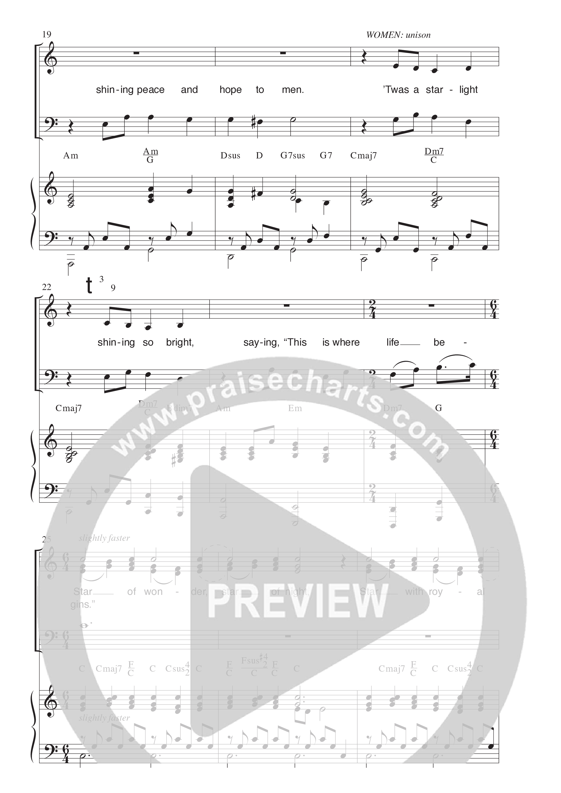 Starlight (Choral Anthem SATB) Anthem (SATB/Piano) (Word Music Choral / Arr. David Clydesdale)