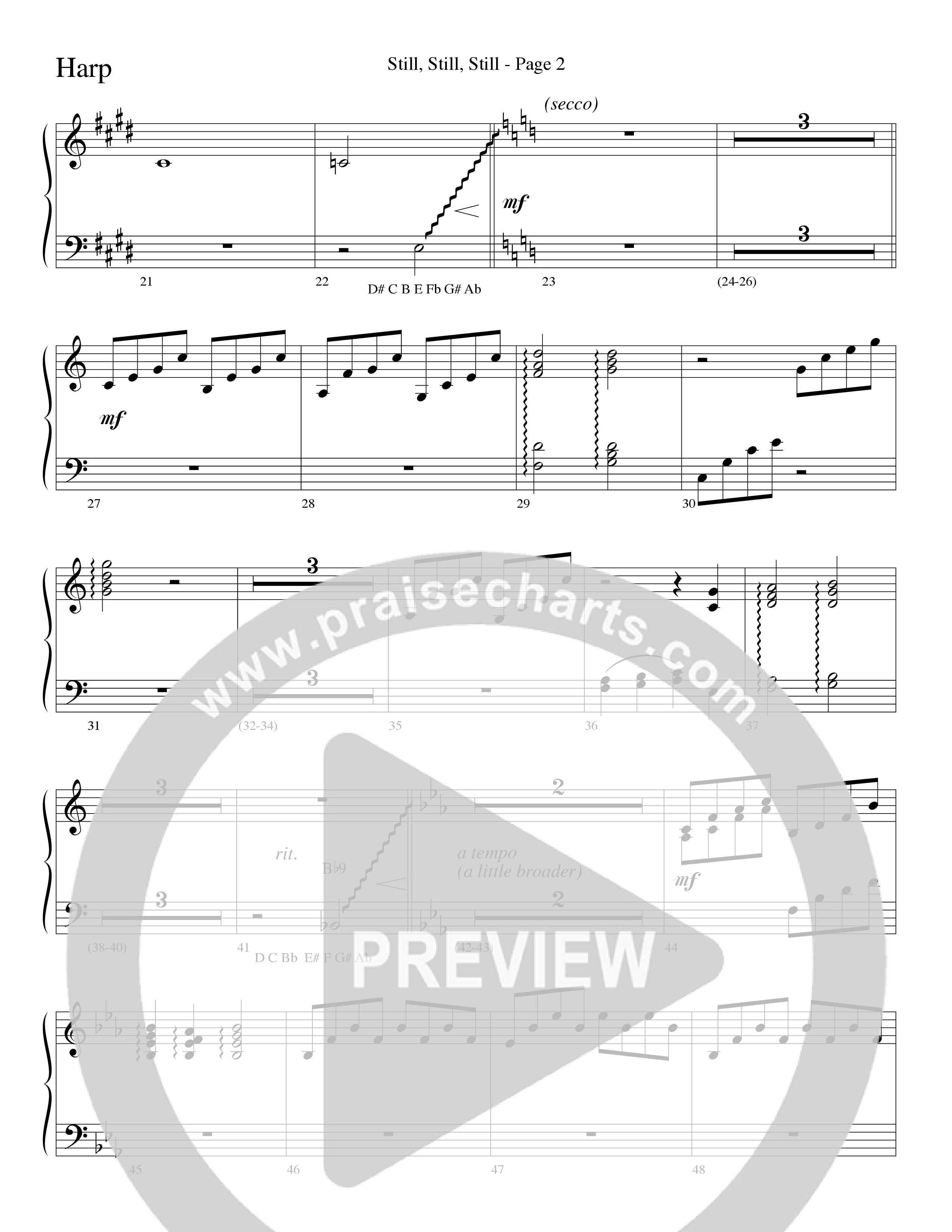 Still Still Still (Choral Anthem SATB) Harp (Word Music Choral / Arr. Robert Sterling)