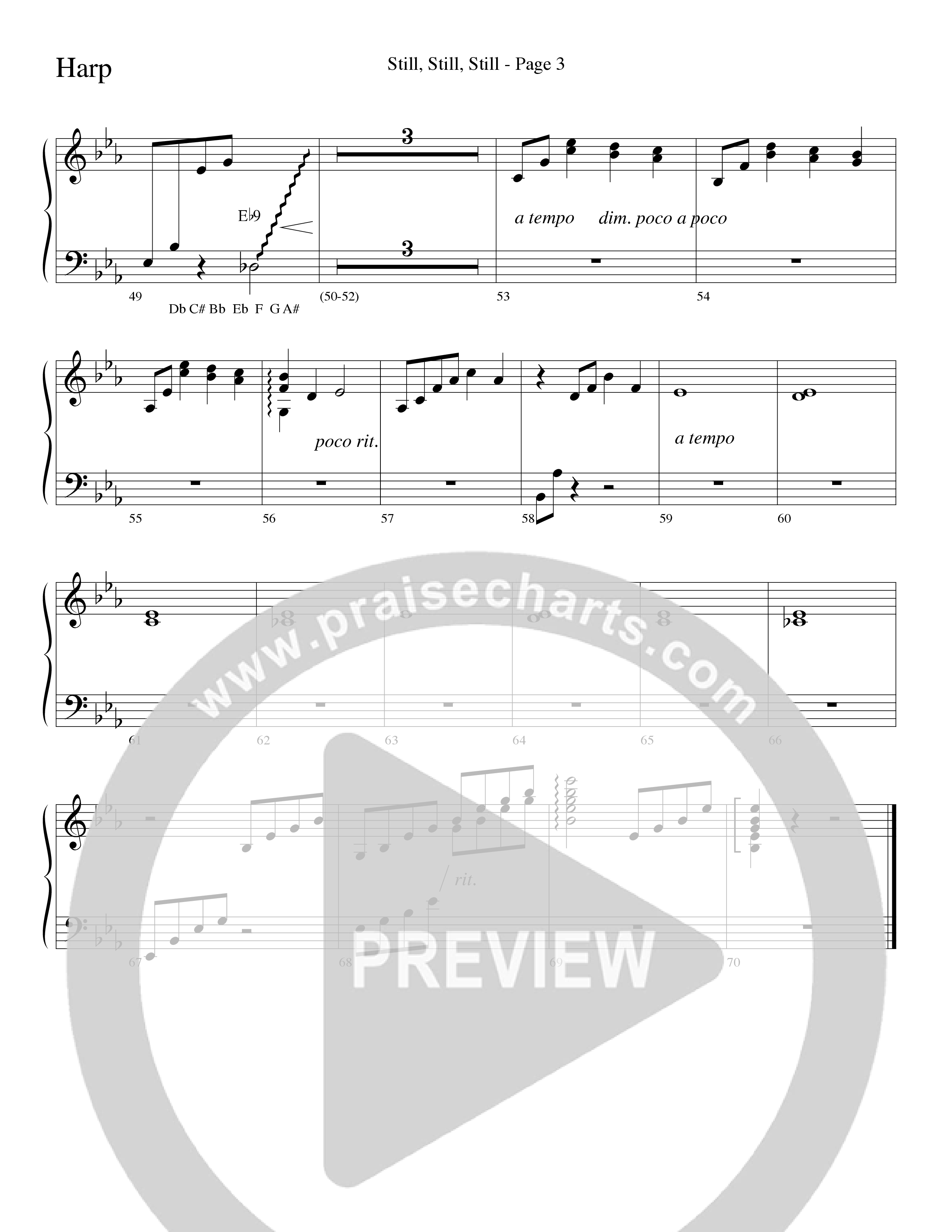 Still Still Still (Choral Anthem SATB) Harp (Word Music Choral / Arr. Robert Sterling)