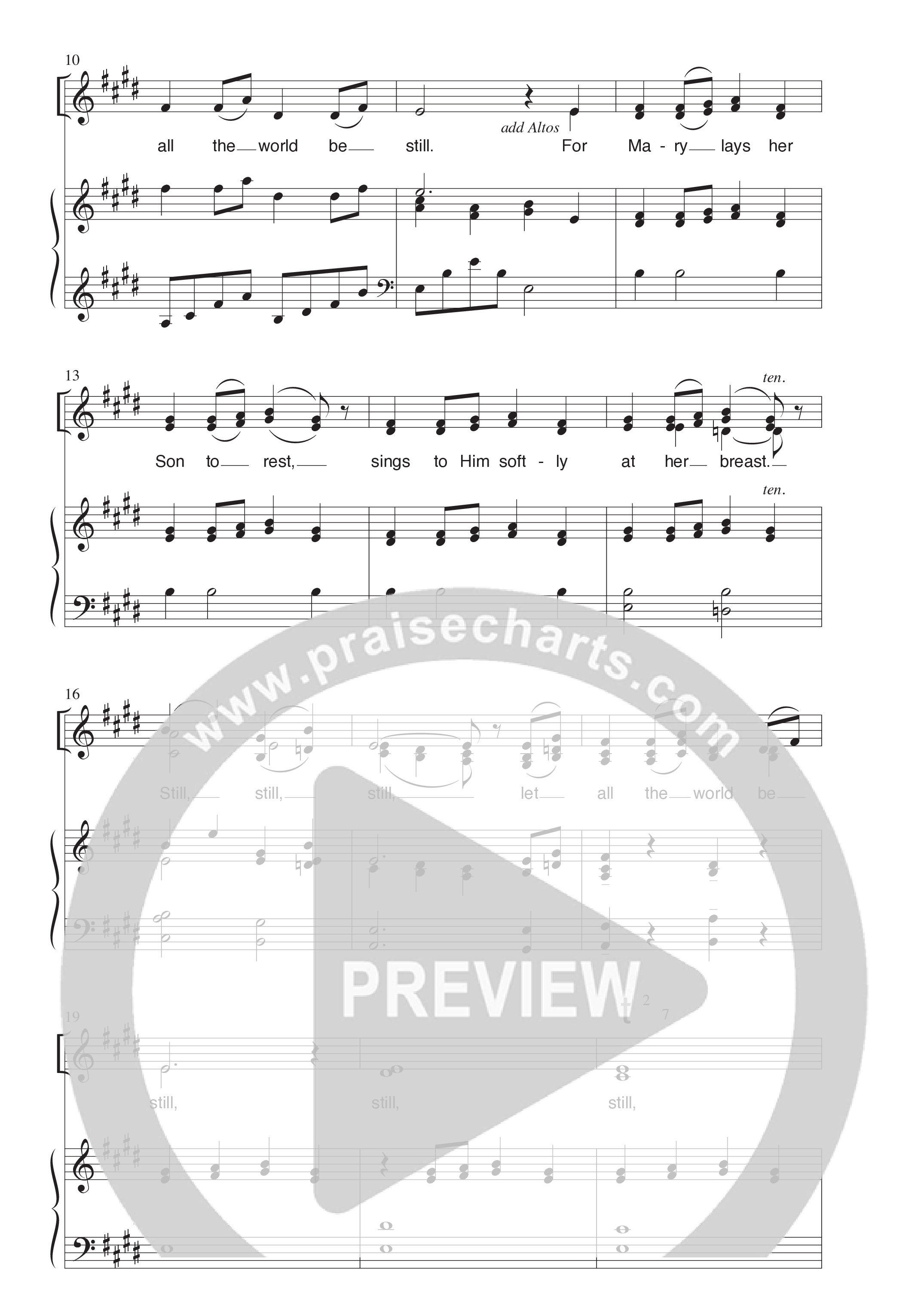 Still Still Still (Choral Anthem SATB) Anthem (SATB/Piano) (Word Music Choral / Arr. Robert Sterling)