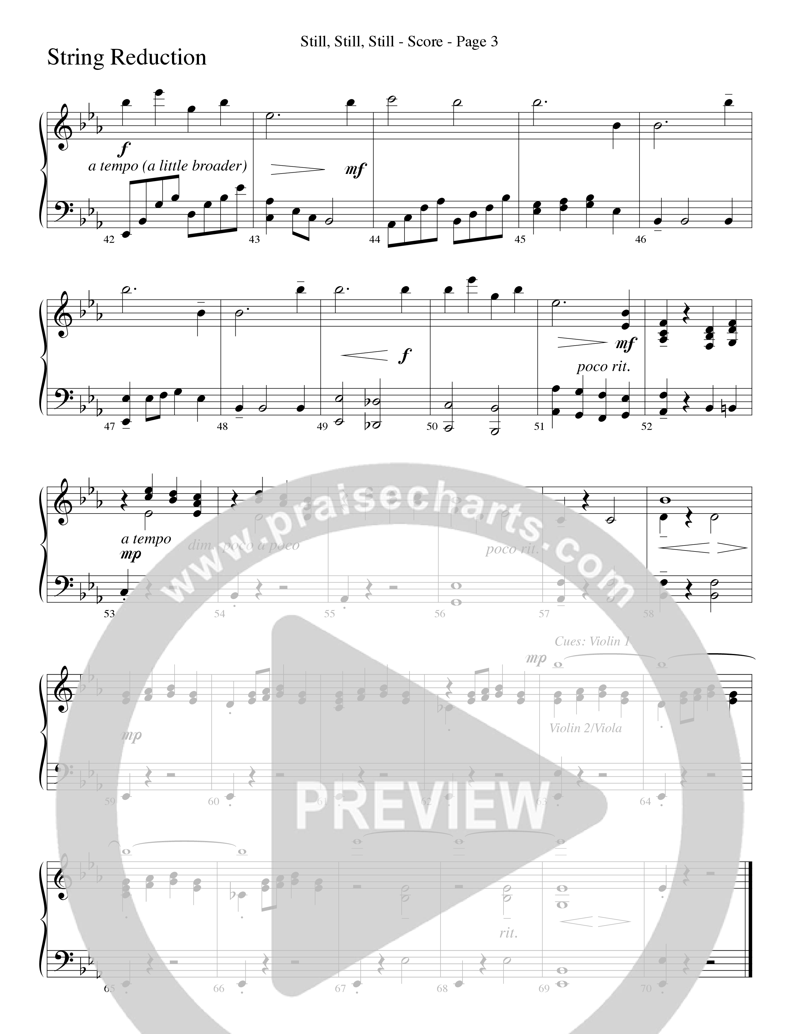 Still Still Still (Choral Anthem SATB) String Reduction (Word Music Choral / Arr. Robert Sterling)