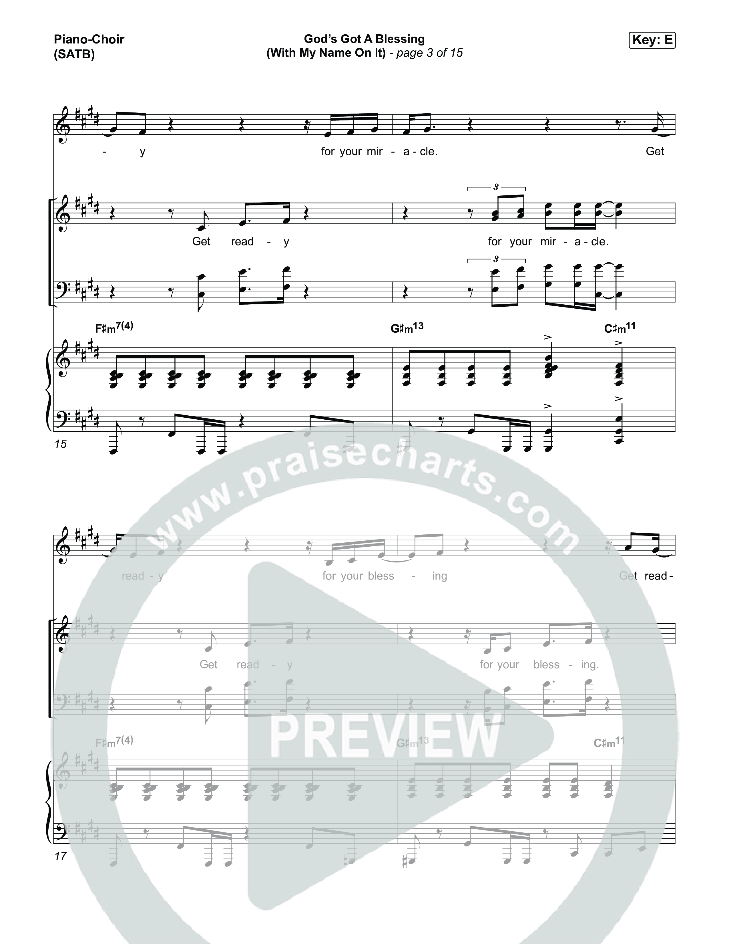 God's Got A Blessing (With My Name On It) Piano/Vocal (SATB) (Norman Hutchins)