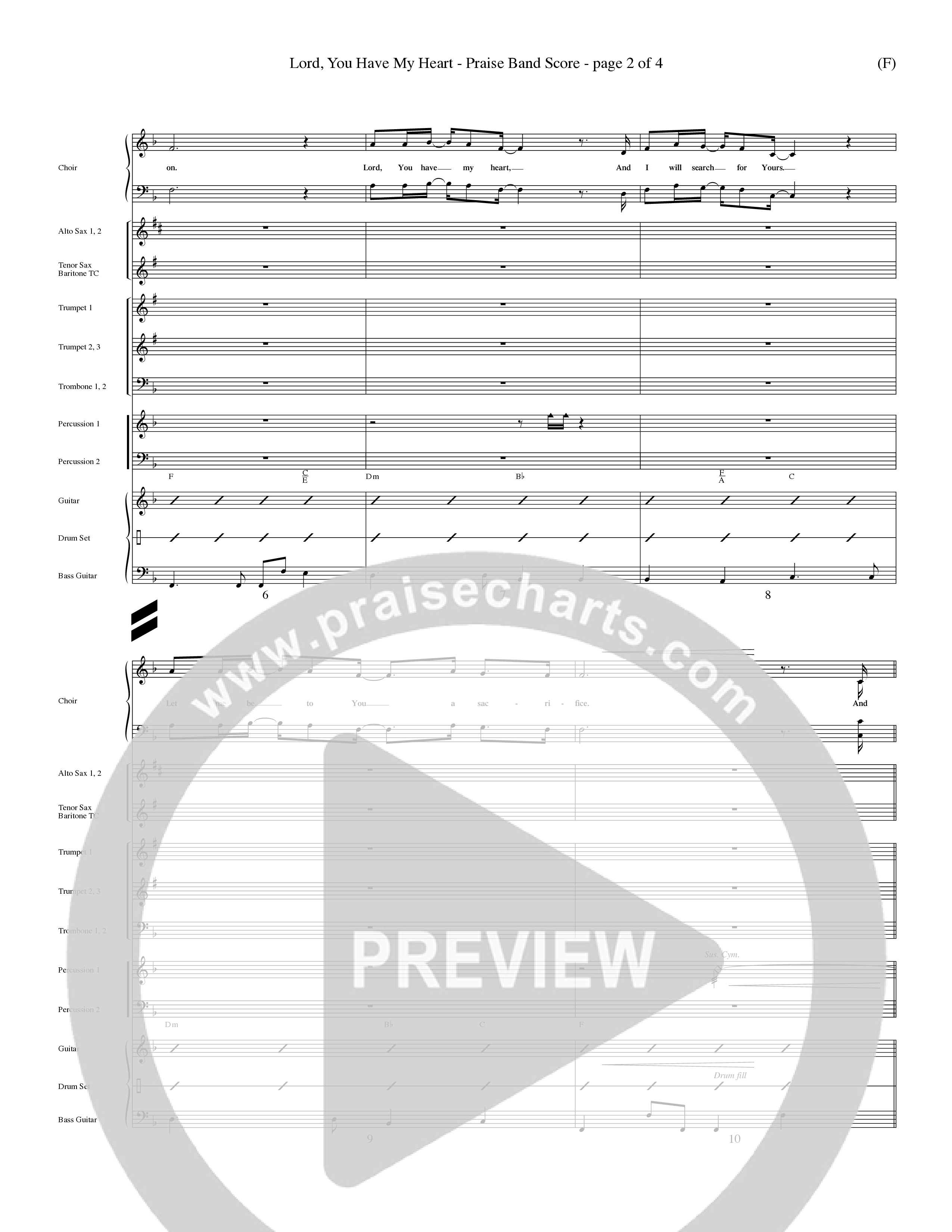 Lord You Have My Heart (Choral Anthem SATB) Conductor's Score (Word Music Choral / Arr. Dave Williamson)