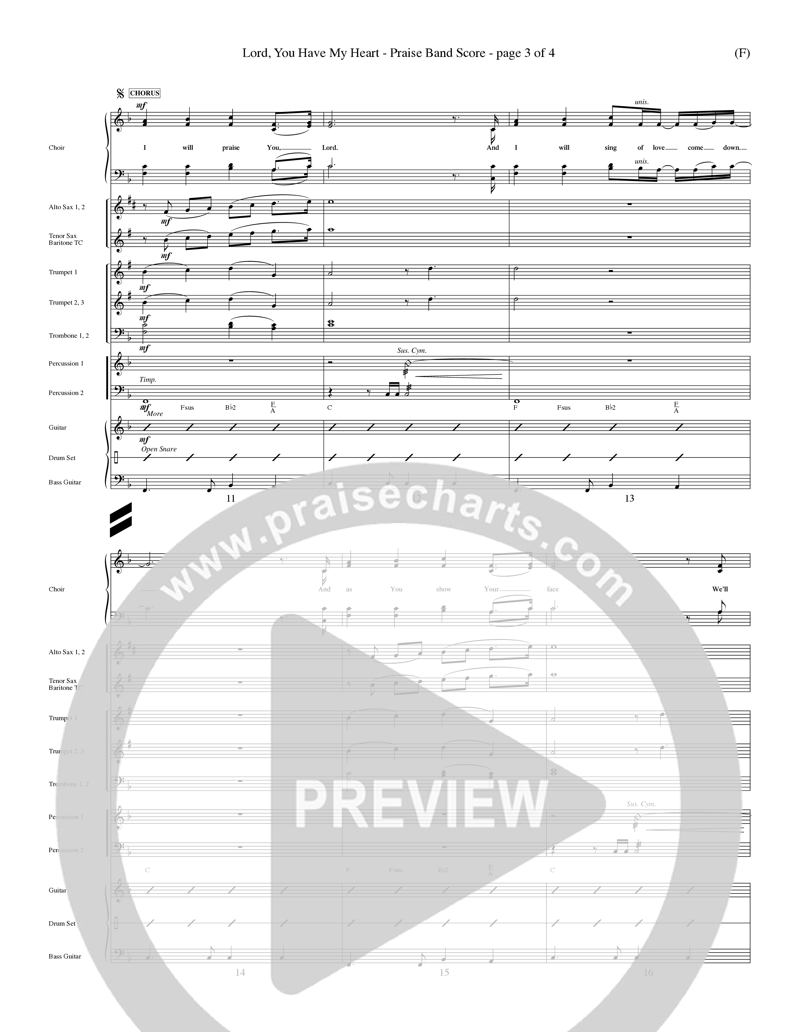 Lord You Have My Heart (Choral Anthem SATB) Conductor's Score (Word Music Choral / Arr. Dave Williamson)