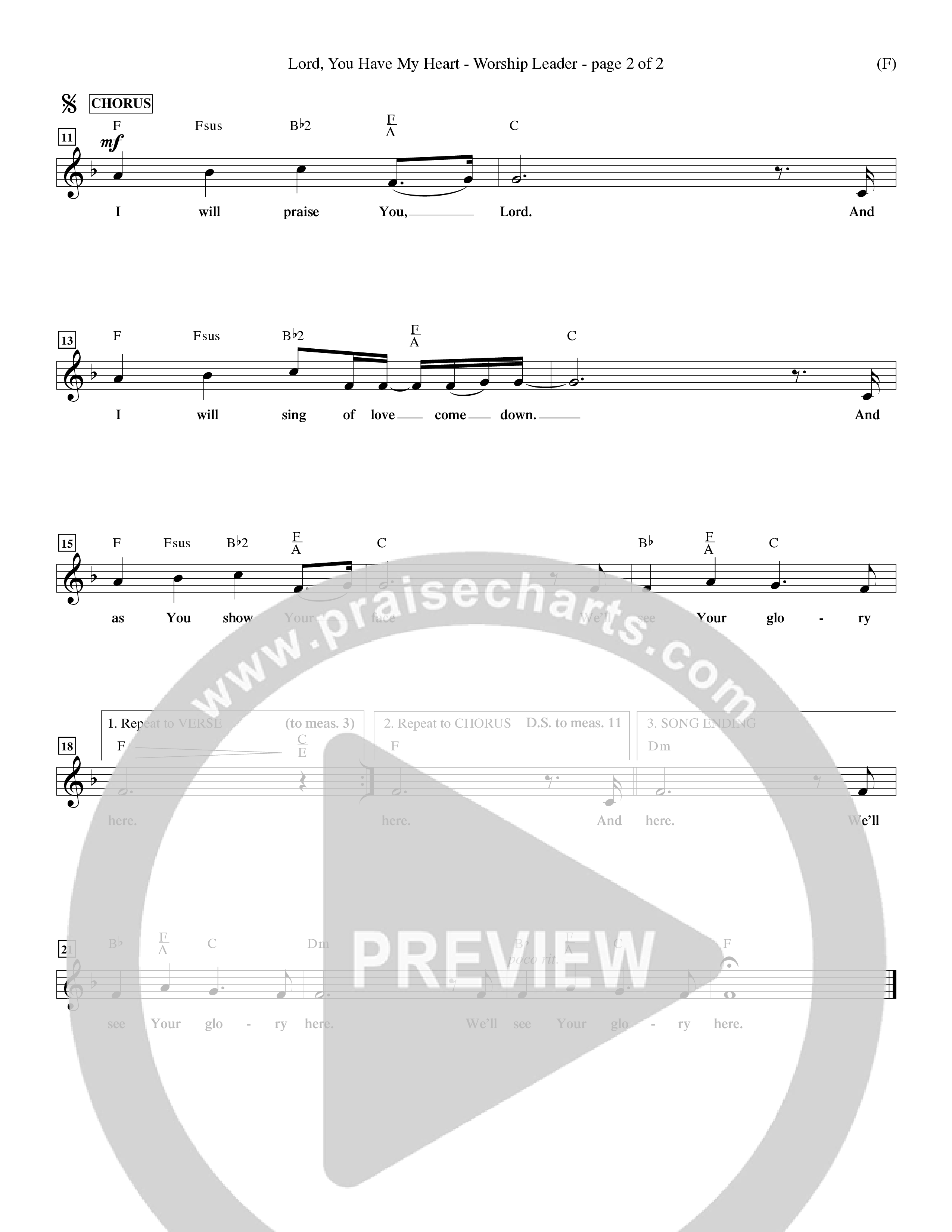 Lord You Have My Heart (Choral Anthem SATB) Rhythm Pack (Word Music Choral / Arr. Dave Williamson)