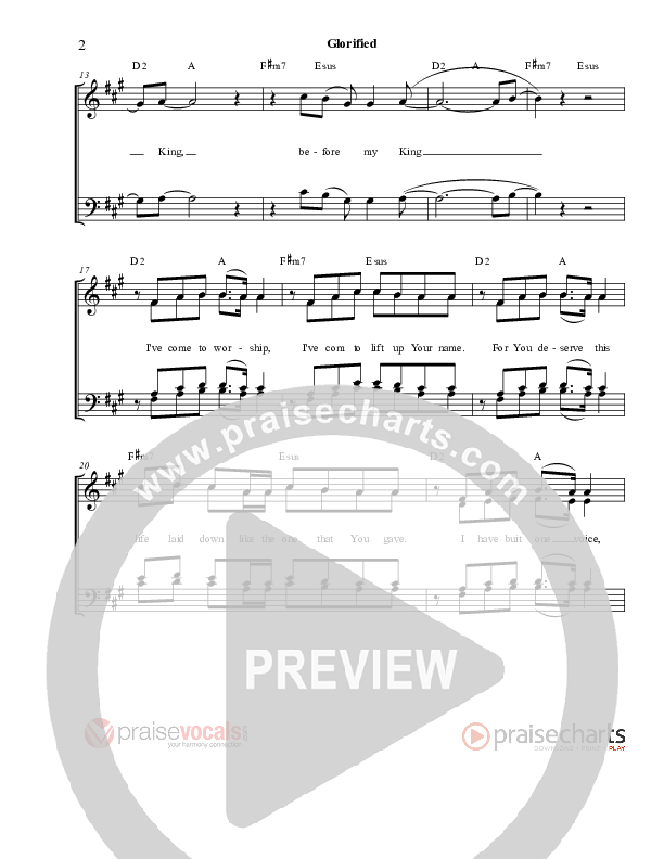 Glorified Lead Sheet (PraiseVocals)