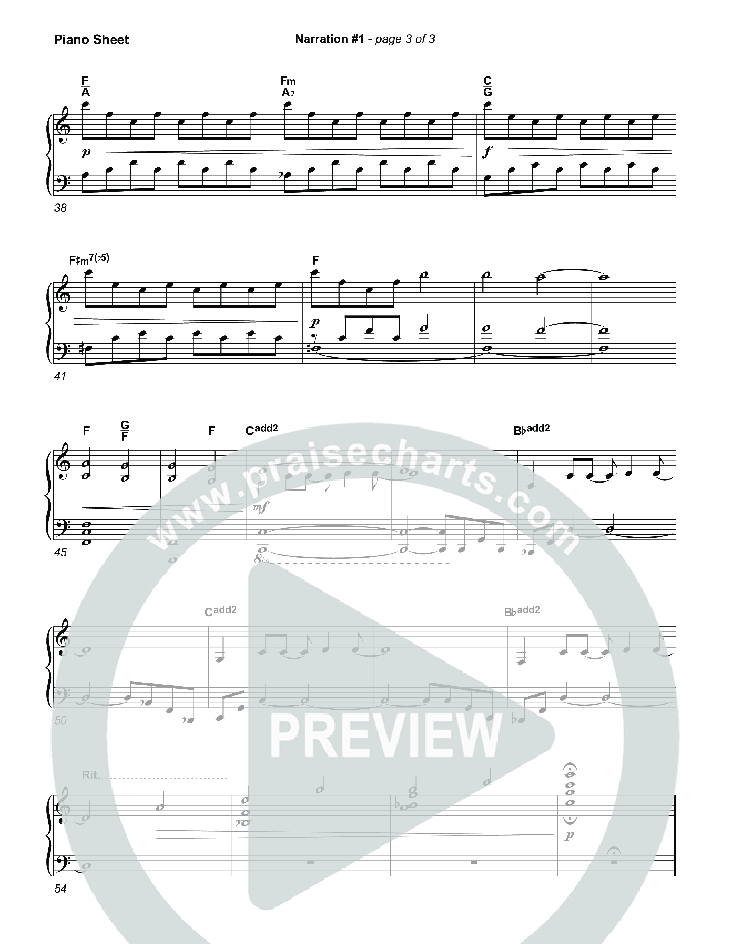 Reading 1: The King Will Fulfill The Ancient Promises Piano Sheet (Museum Of The Bible)